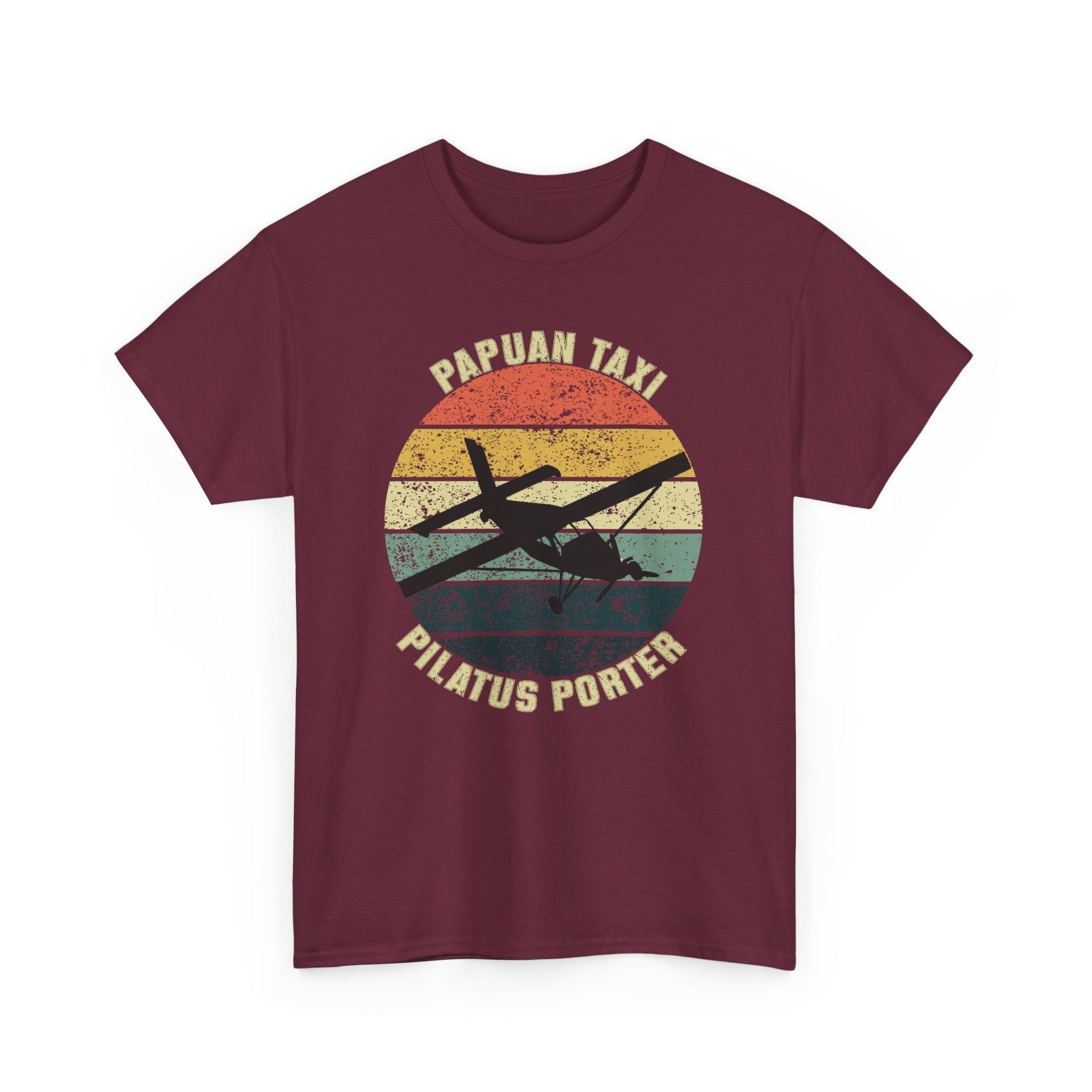 "Jungle Horizon" I Papuan Taxi Retro Sun T-Shirt I Available in Multiple Colors & Sizes I Unisex Tee