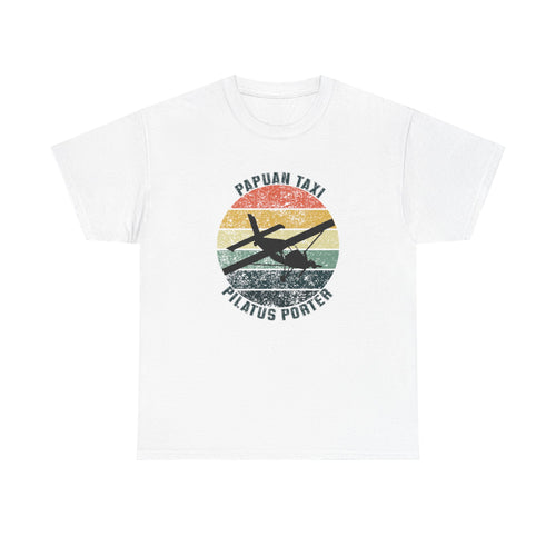 (CANADA) "Jungle Horizon" I Papuan Taxi Retro Sun T-Shirt I Available in Multiple Colors & Sizes I Unisex Tee