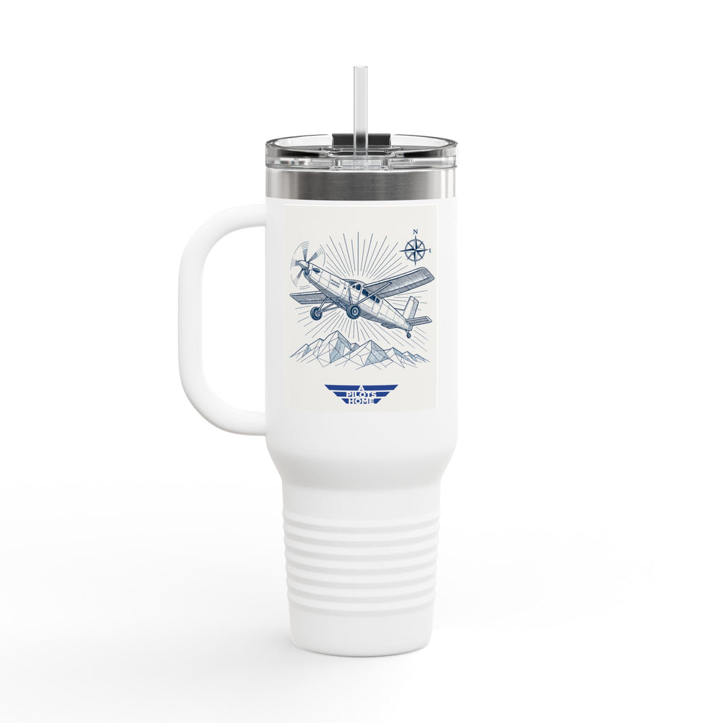 Aviation-Themed Insulated Travel Mug, 40oz | Perfect for Travel, Gifts for Pilots, Adventurers, Coffee Lovers, Outdoor Use
