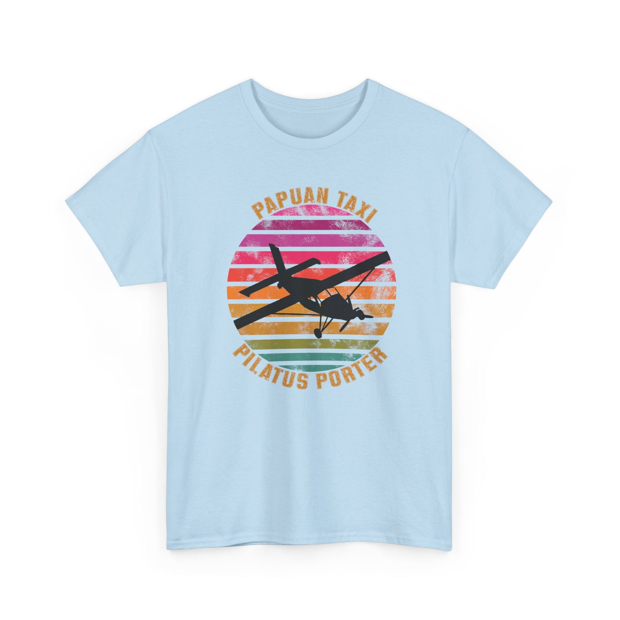 "Tropical Horizon" I Papuan Taxi Retro Sun T-Shirt I Available in Multiple Colors & Sizes I Unisex Tee