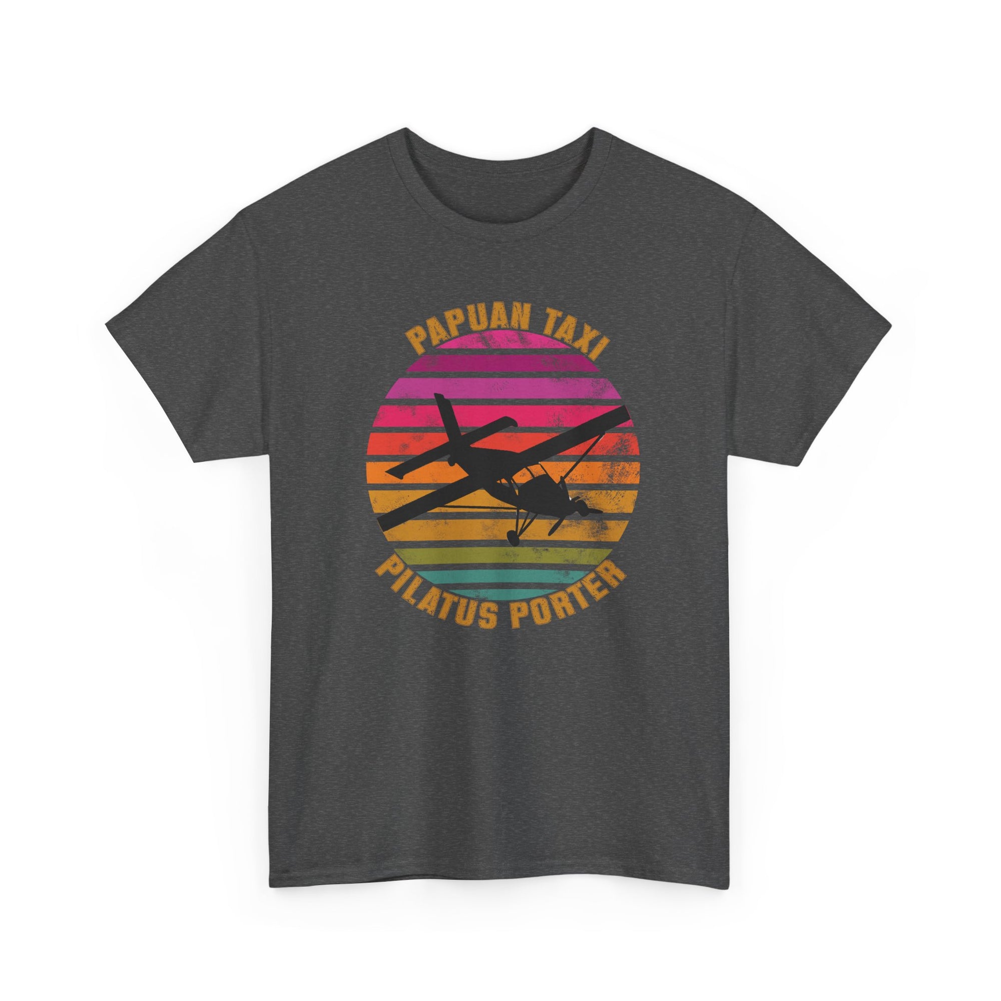 "Tropical Horizon" I Papuan Taxi Retro Sun T-Shirt I Available in Multiple Colors & Sizes I Unisex Tee