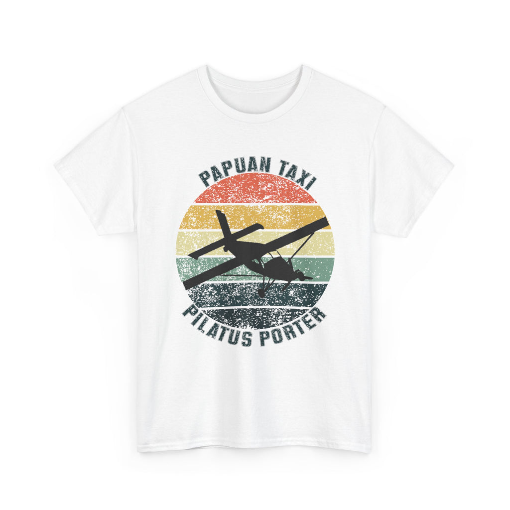 (UK) "Jungle Horizon" I Papuan Taxi Retro Sun T-Shirt I Available in Multiple Colors & Sizes I Unisex Tee