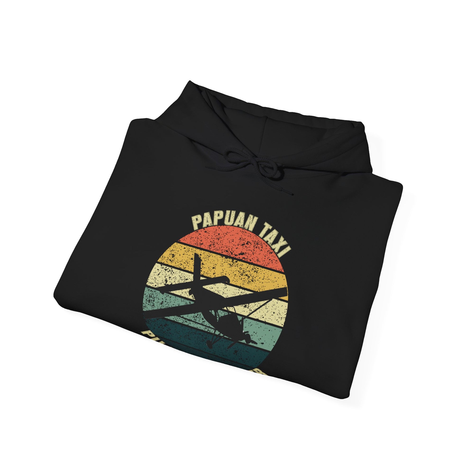 (CANADA) "Jungle Horizon" Papuan Taxi I Unisex Heavy Blend™ Hooded Sweatshirt I Retro Sun Design I Multiple Colors & Sizes Available