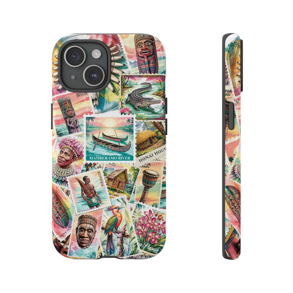 Papuan Culture Objects Post Stamp Design - Phone Cases