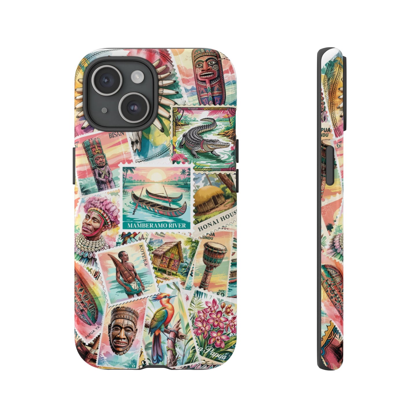 Papuan Culture Objects Post Stamp Design - Phone Cases