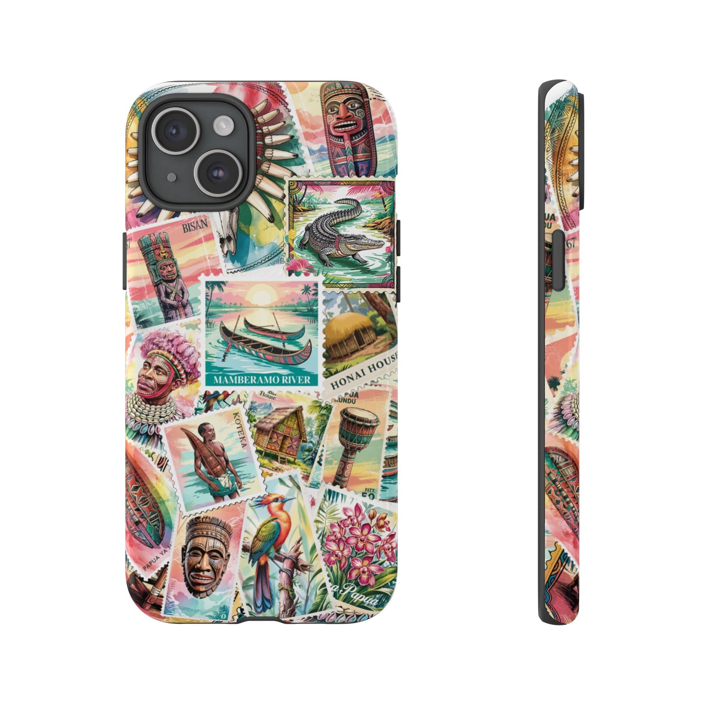 Papuan Culture Objects Post Stamp Design - Phone Cases