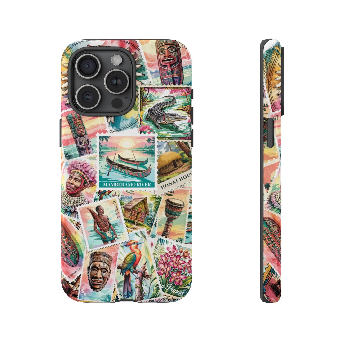 Papuan Culture Objects Post Stamp Design - Phone Cases