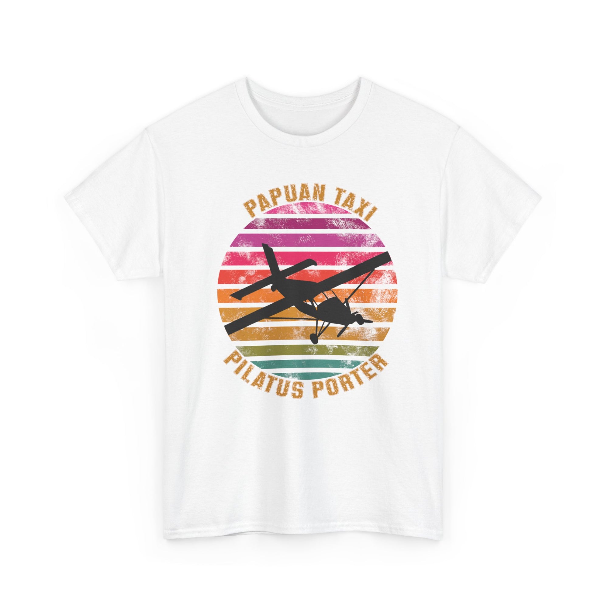 (UK) "Tropical Horizon" I Papuan Taxi Retro Sun T-Shirt I Available in Multiple Colors & Sizes I Unisex Tee