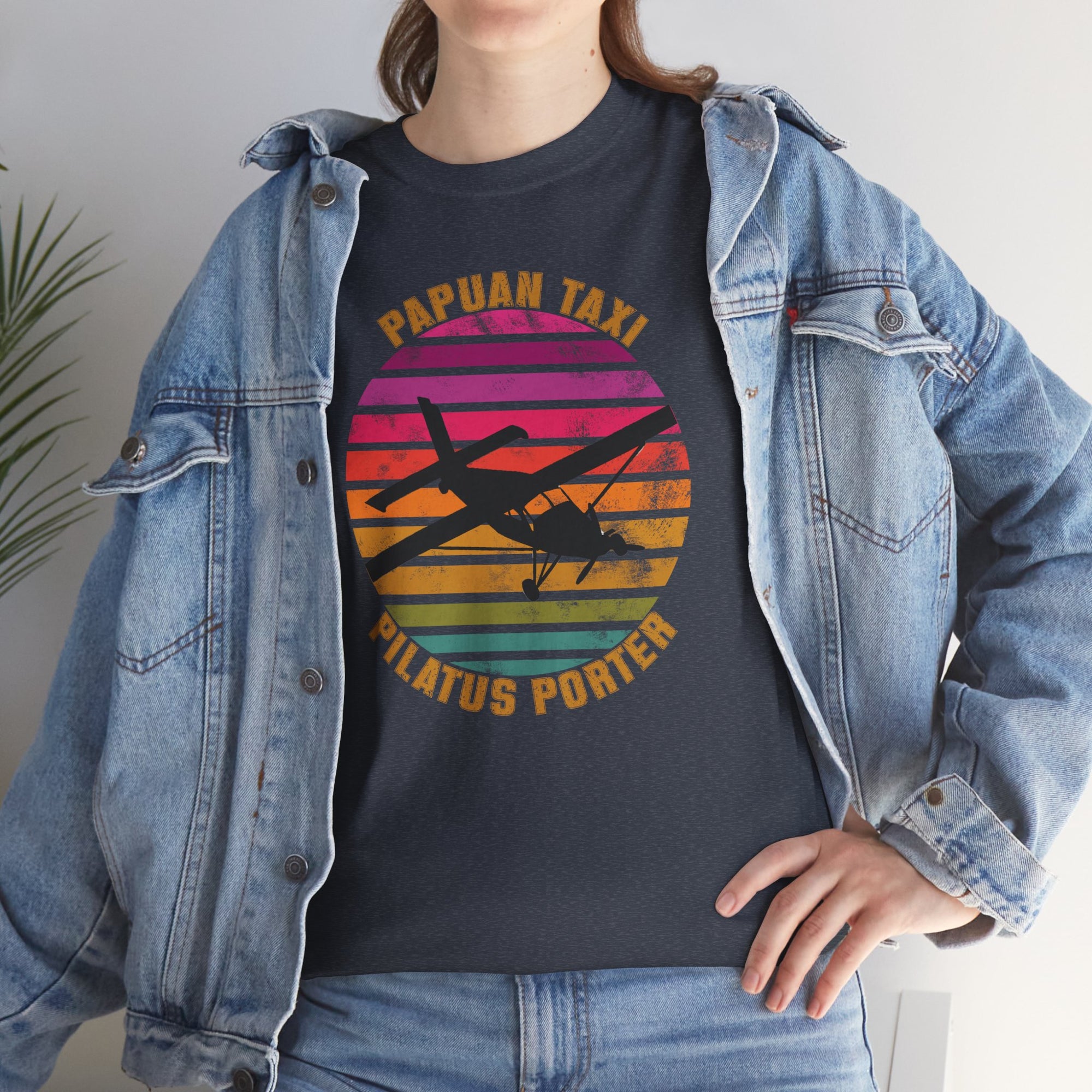 "Tropical Horizon" I Papuan Taxi Retro Sun T-Shirt I Available in Multiple Colors & Sizes I Unisex Tee
