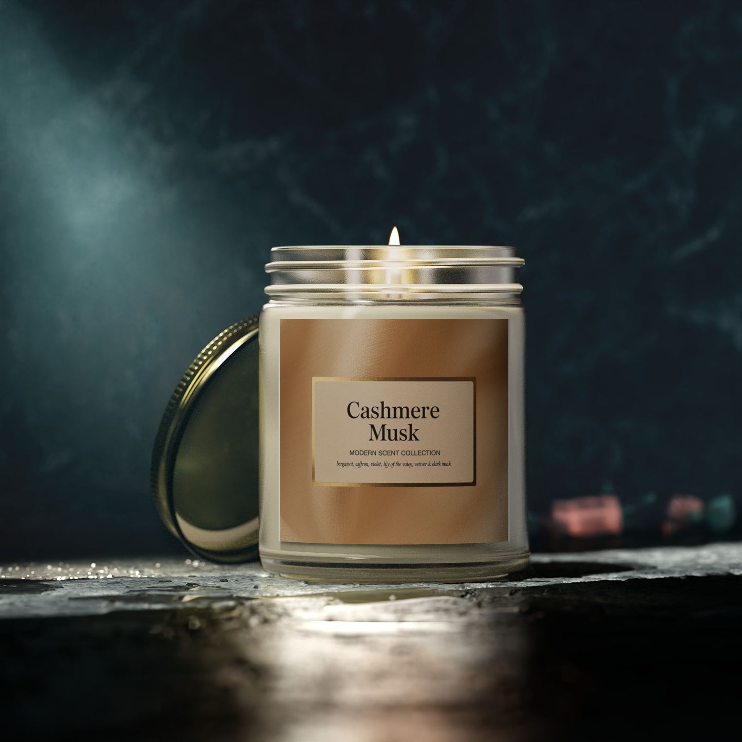 Cashmere Musk Scented Candle – Sophisticated Warmth & Floral Calm
