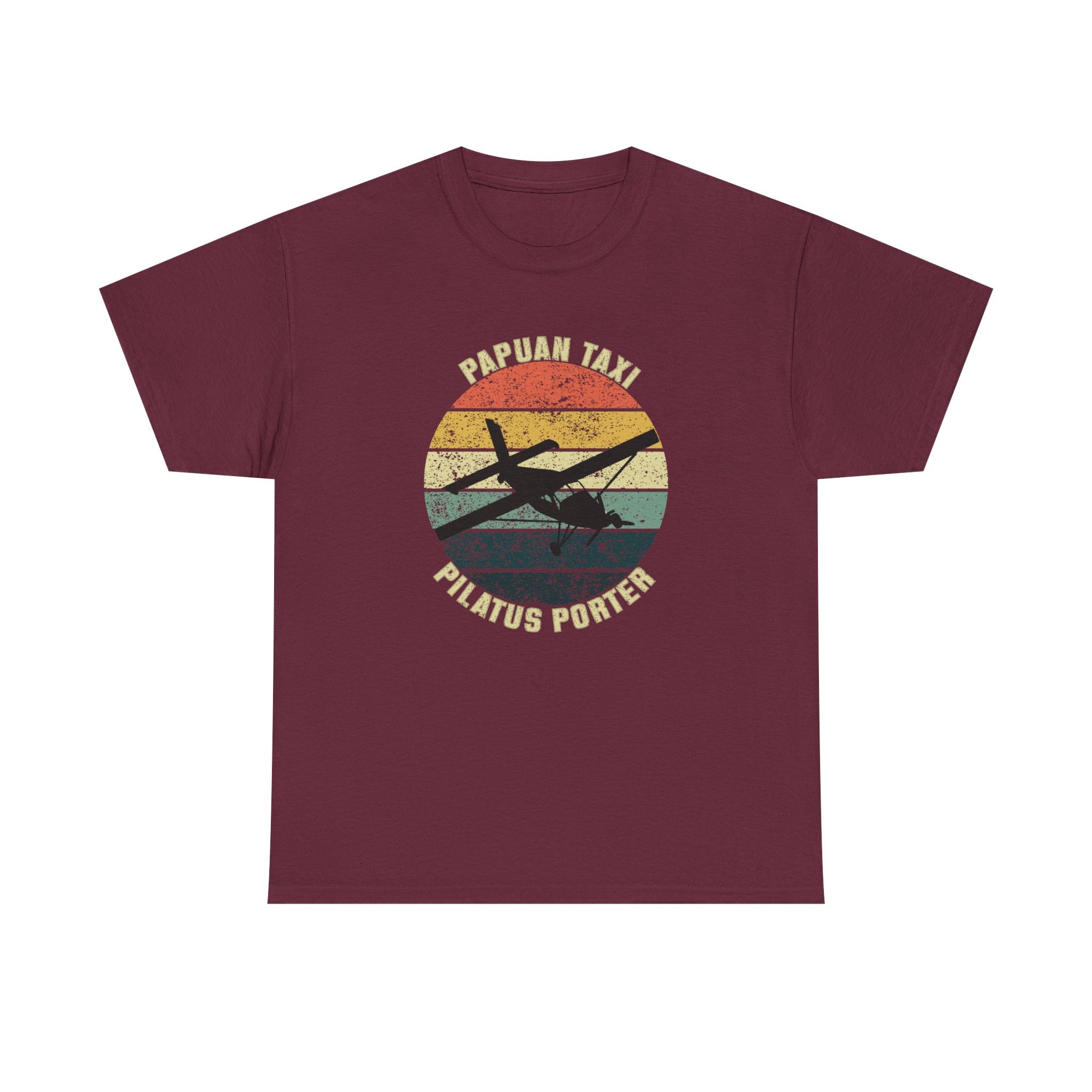 (CANADA) "Jungle Horizon" I Papuan Taxi Retro Sun T-Shirt I Available in Multiple Colors & Sizes I Unisex Tee