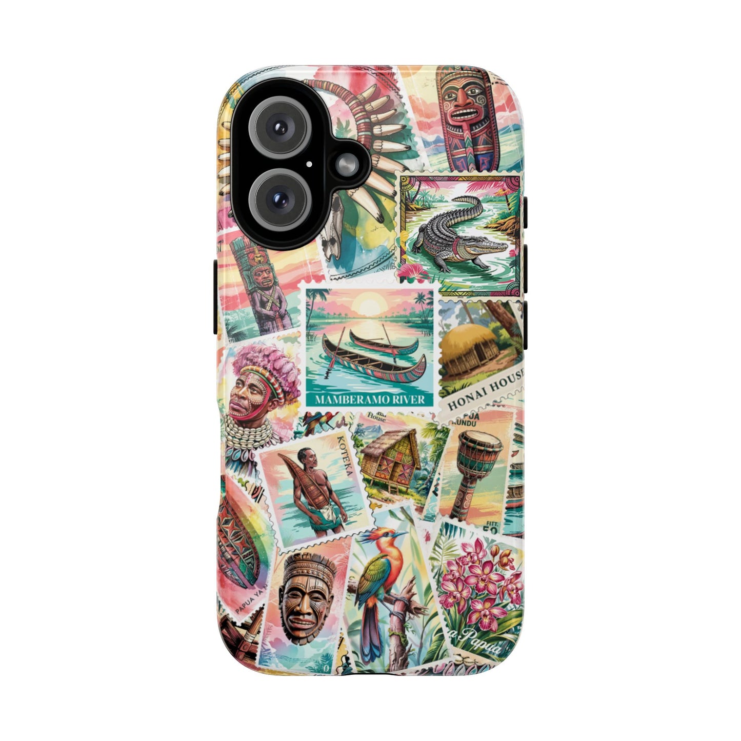 Papuan Culture Objects Post Stamp Design - Phone Cases