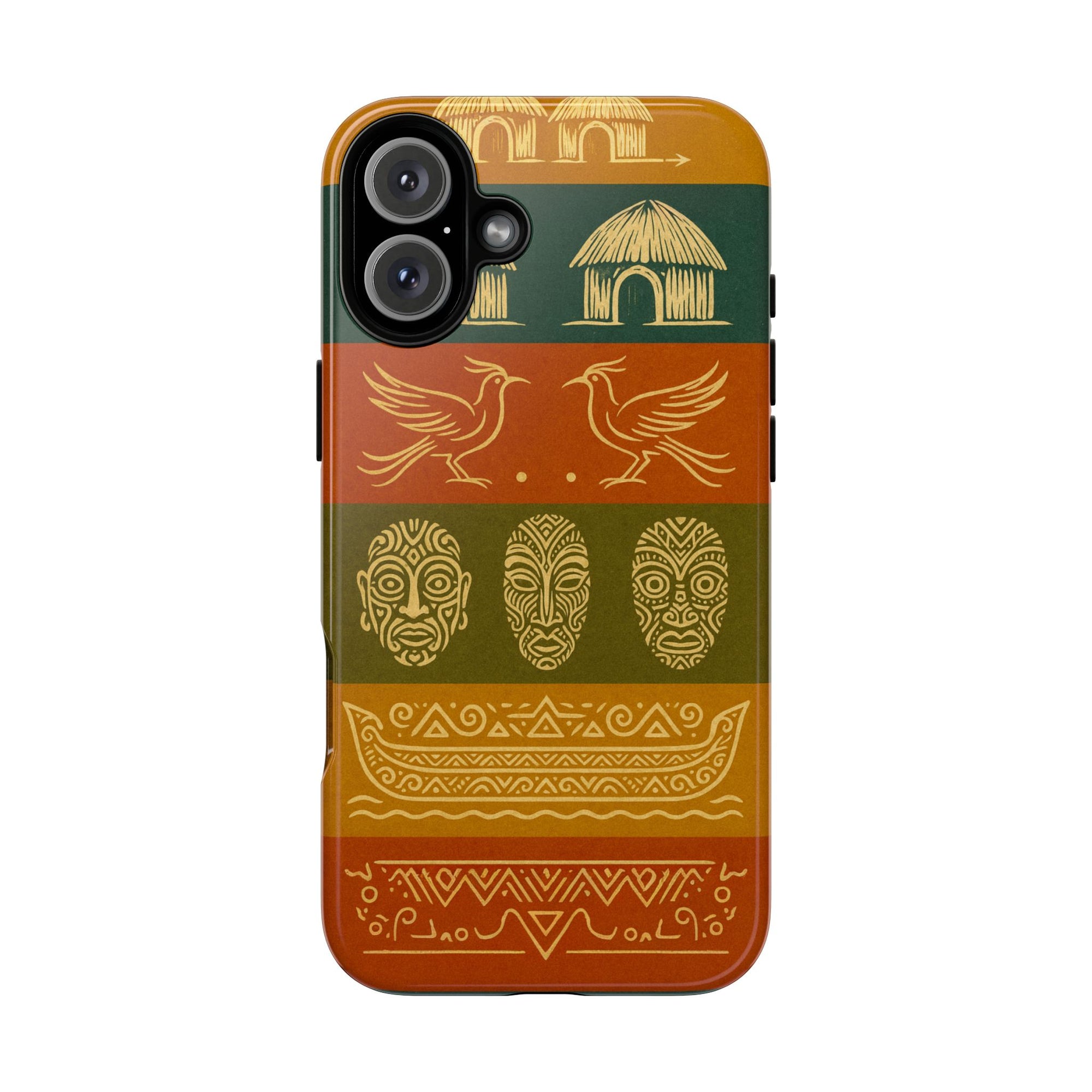 Papuan Tribal Canoe Mask Design - Phone Case
