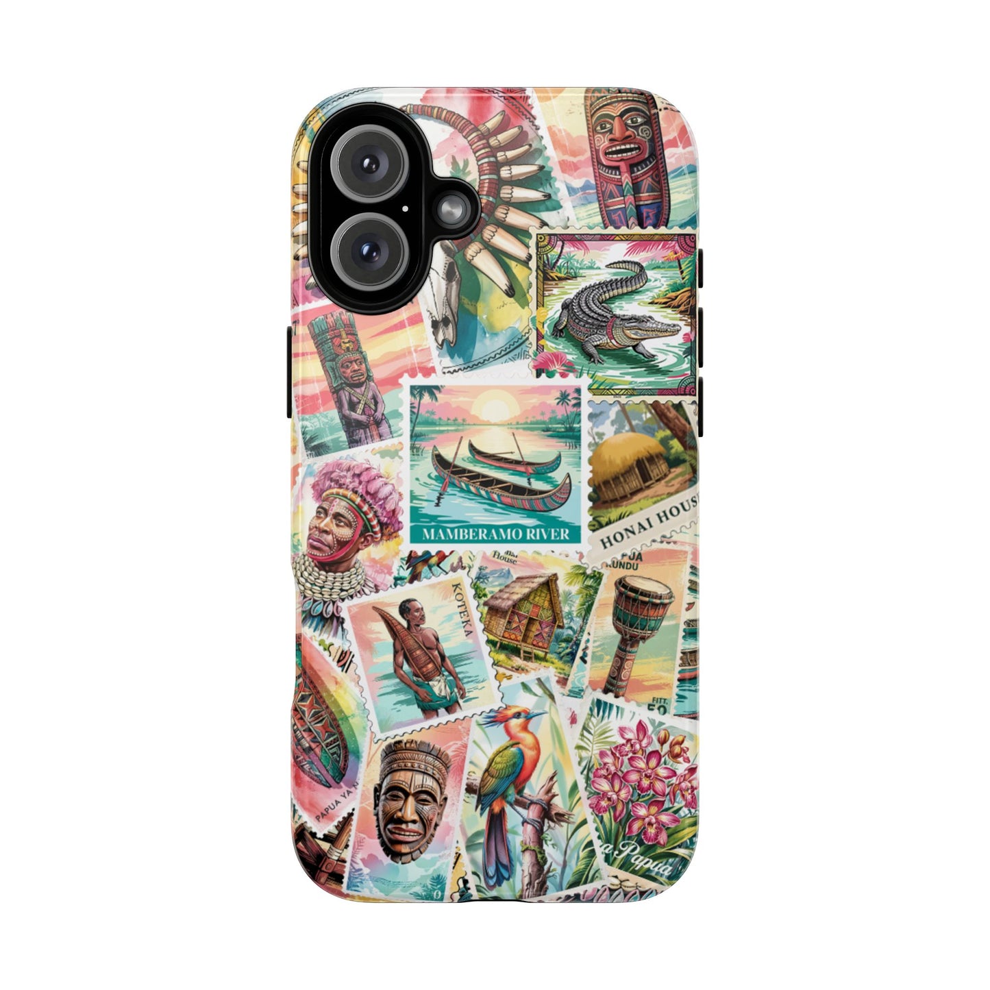 Papuan Culture Objects Post Stamp Design - Phone Cases