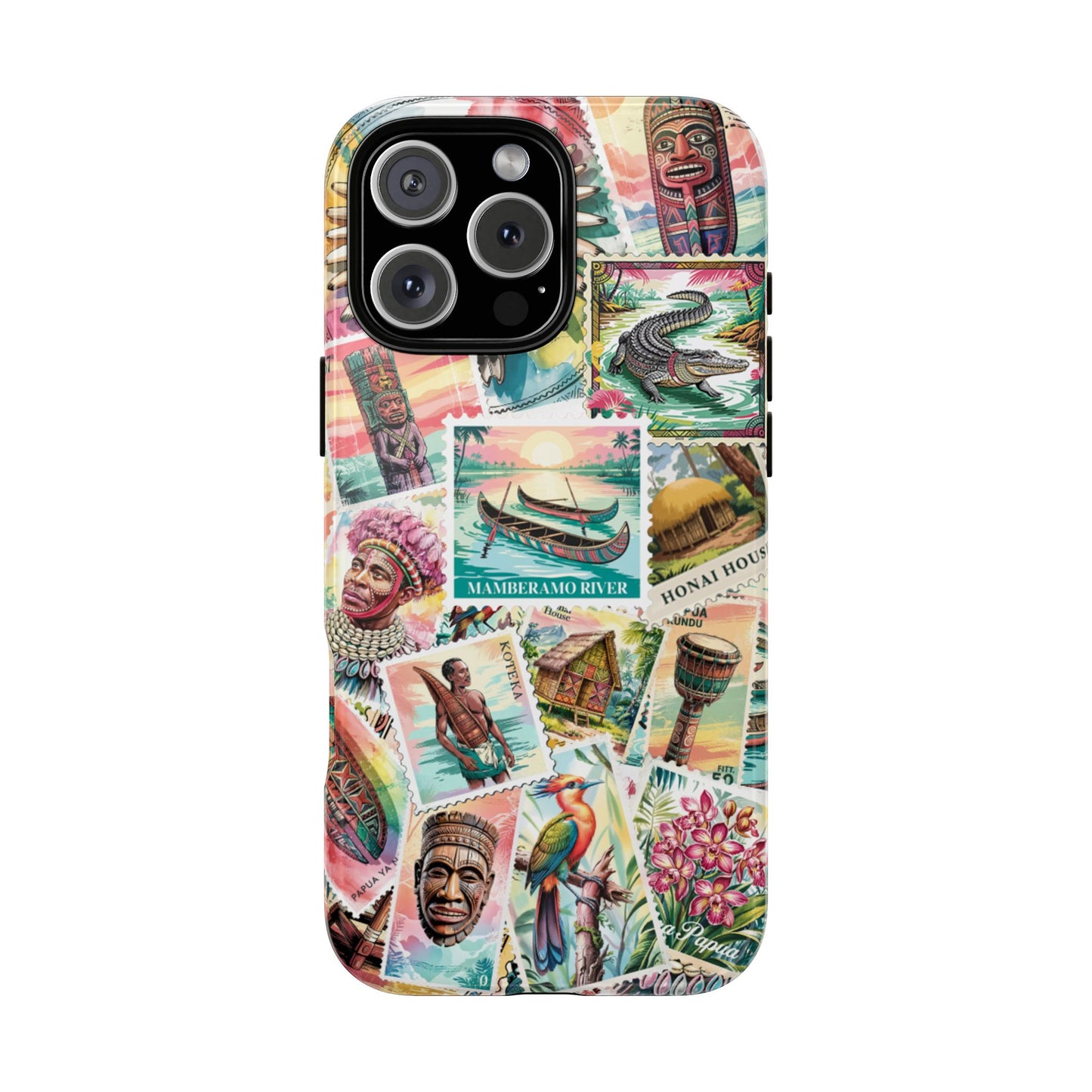 Papuan Culture Objects Post Stamp Design - Phone Cases