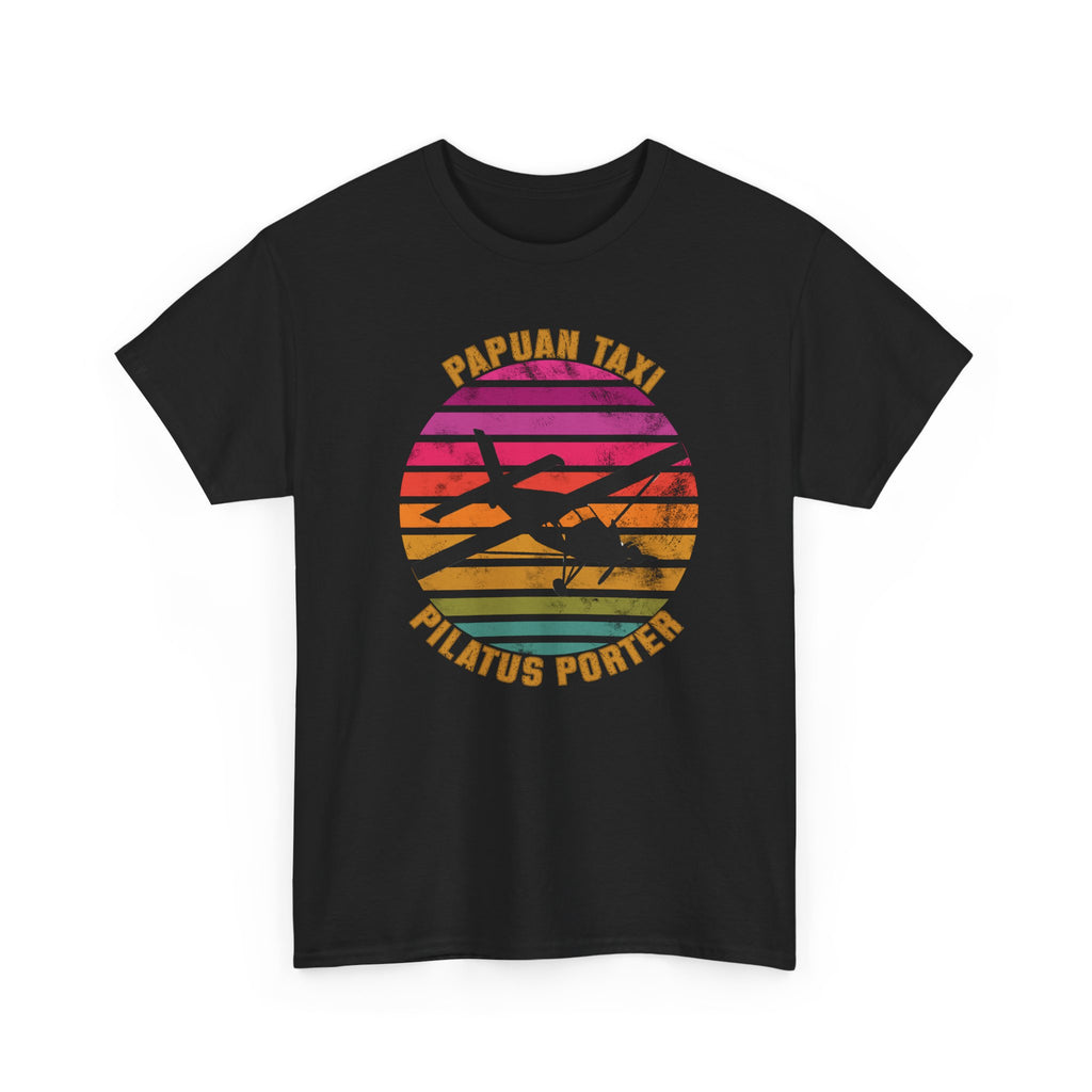 "Tropical Horizon" I Papuan Taxi Retro Sun T-Shirt I Available in Multiple Colors & Sizes I Unisex Tee