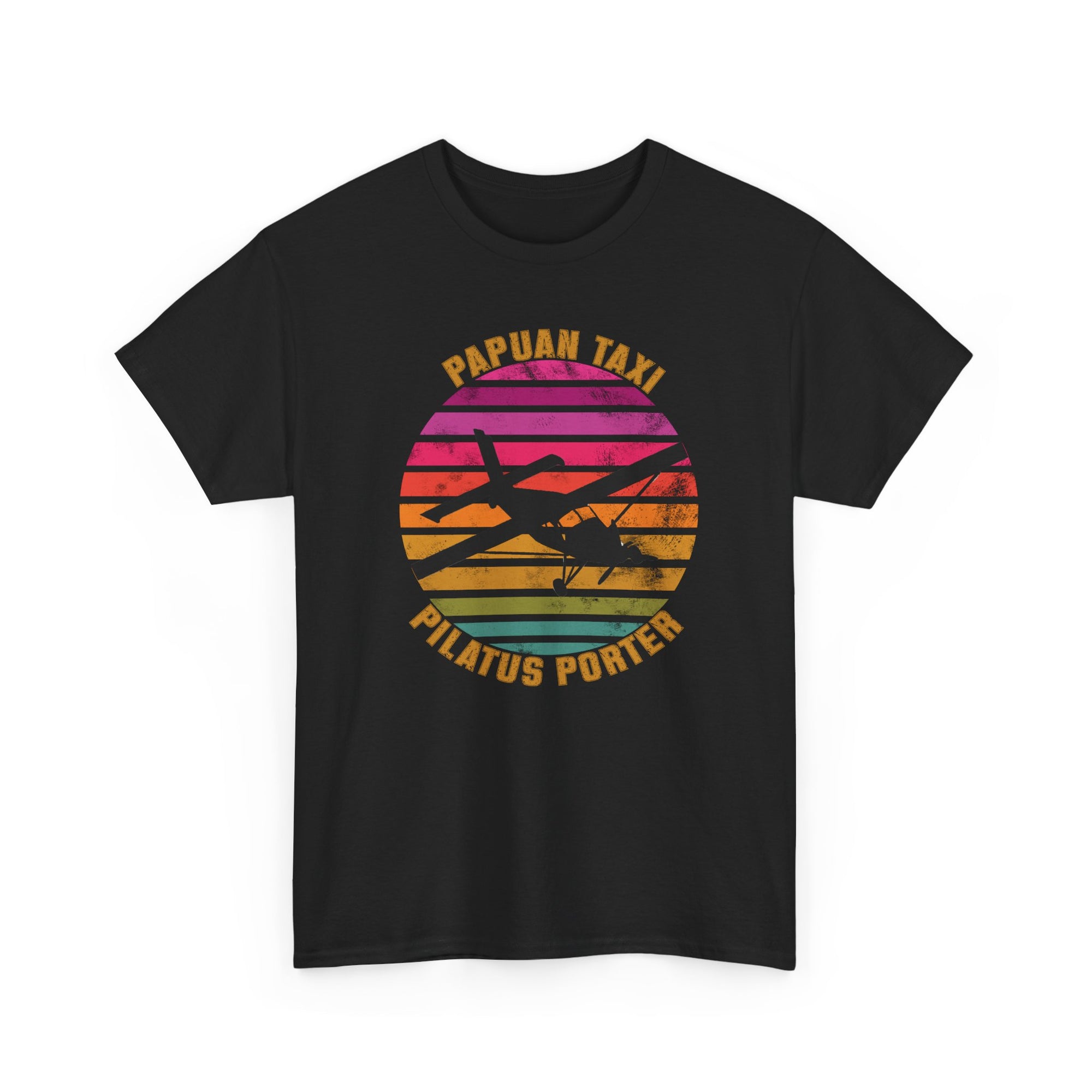 "Tropical Horizon" I Papuan Taxi Retro Sun T-Shirt I Available in Multiple Colors & Sizes I Unisex Tee