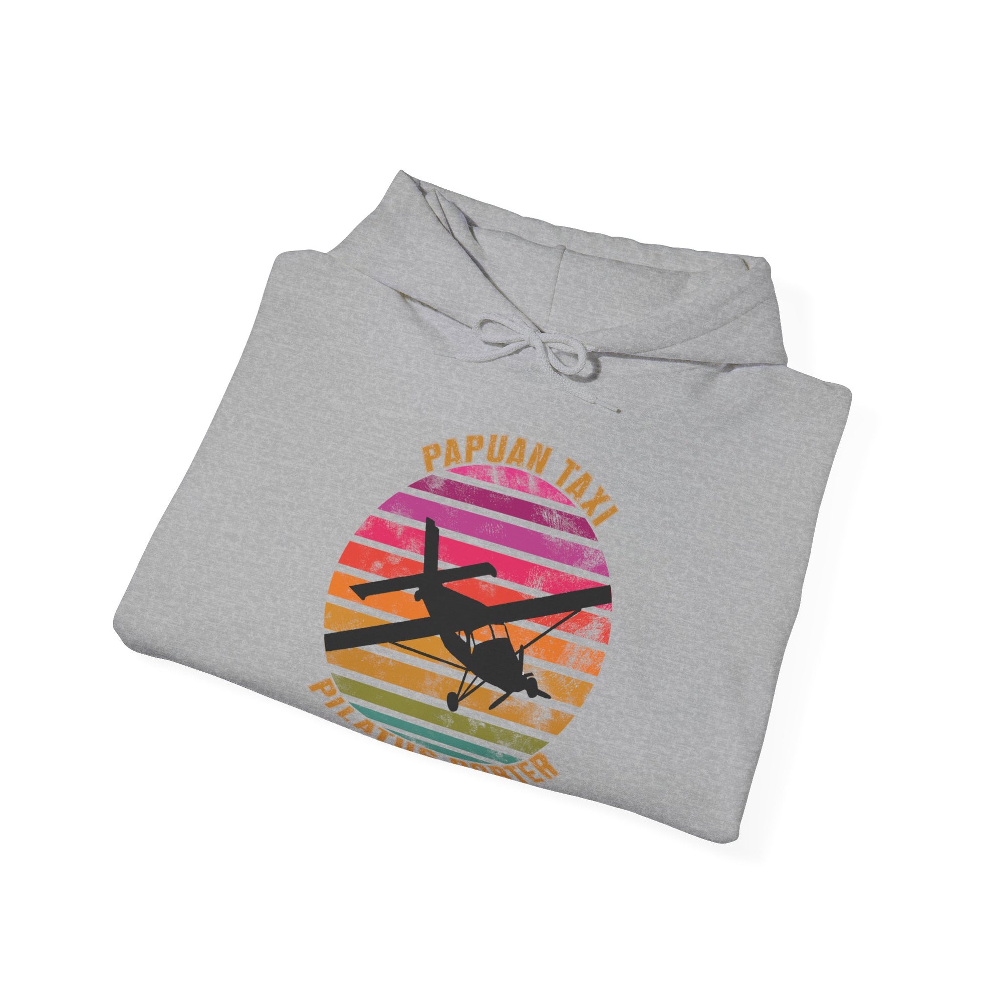 (AU & NZ) "Tropical Horizon" Papuan Taxi I Unisex Heavy Blend™ Hooded Sweatshirt I Retro Sun Design I Multiple Colors & Sizes Available