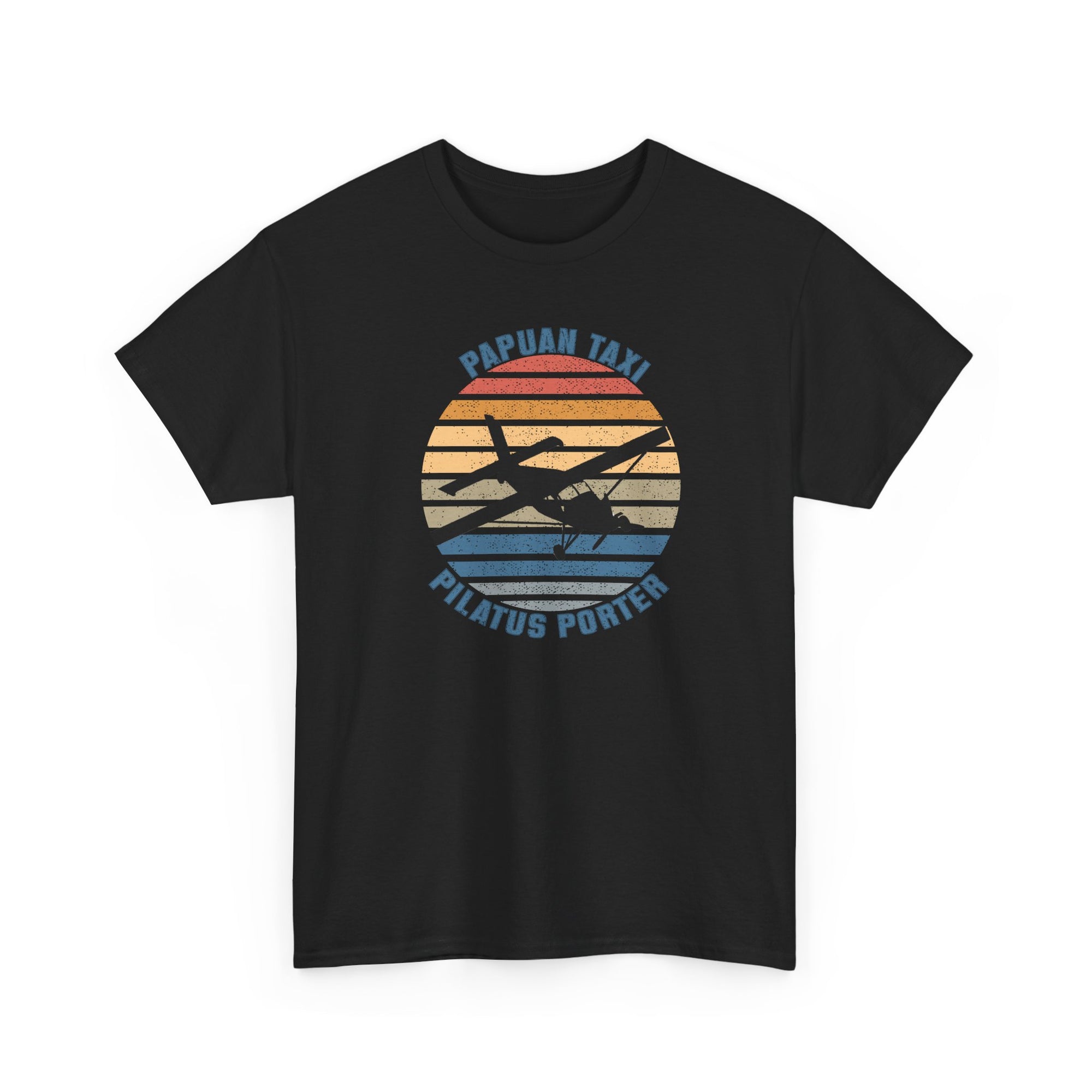 (CANADA) "Golden Sky" I Papuan Taxi Retro Sun T-Shirt I Available in Multiple Colors & Sizes I Unisex Tee