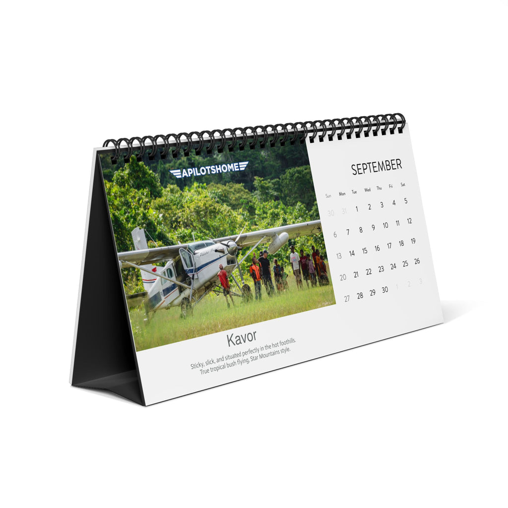 2026 Pilot's Desk Calendar – A PilotsHome Desktop Calendar with Monthly Grid