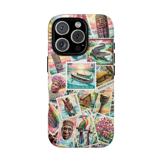 Papuan Culture Objects Post Stamp Design - Phone Cases