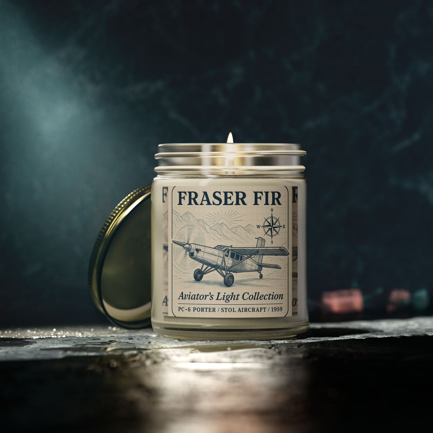 Fraser Fir Candle – Woodsy Warmth & Aviation-Inspired Calm