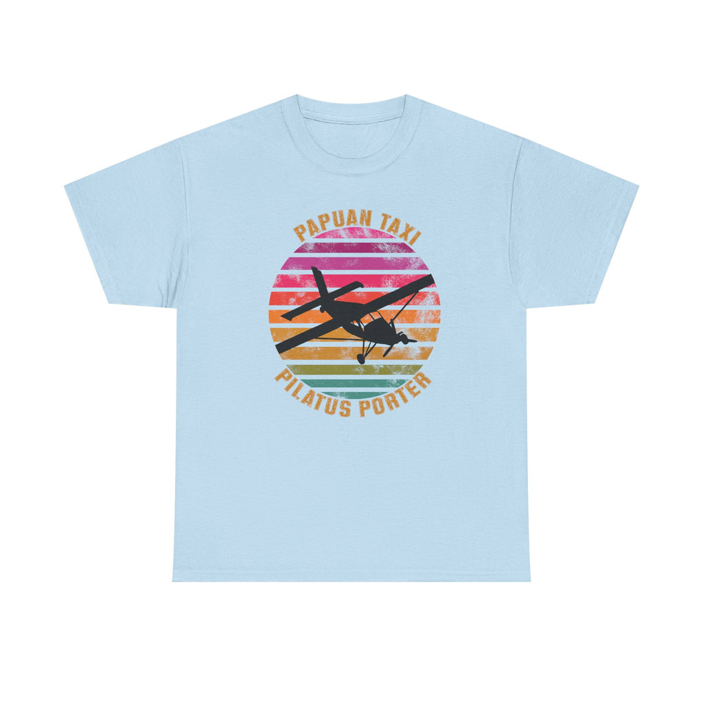 (EU & EFTA) "Tropical Horizon" I Papuan Taxi Retro Sun T-Shirt I Available in Multiple Colors & Sizes I Unisex Tee