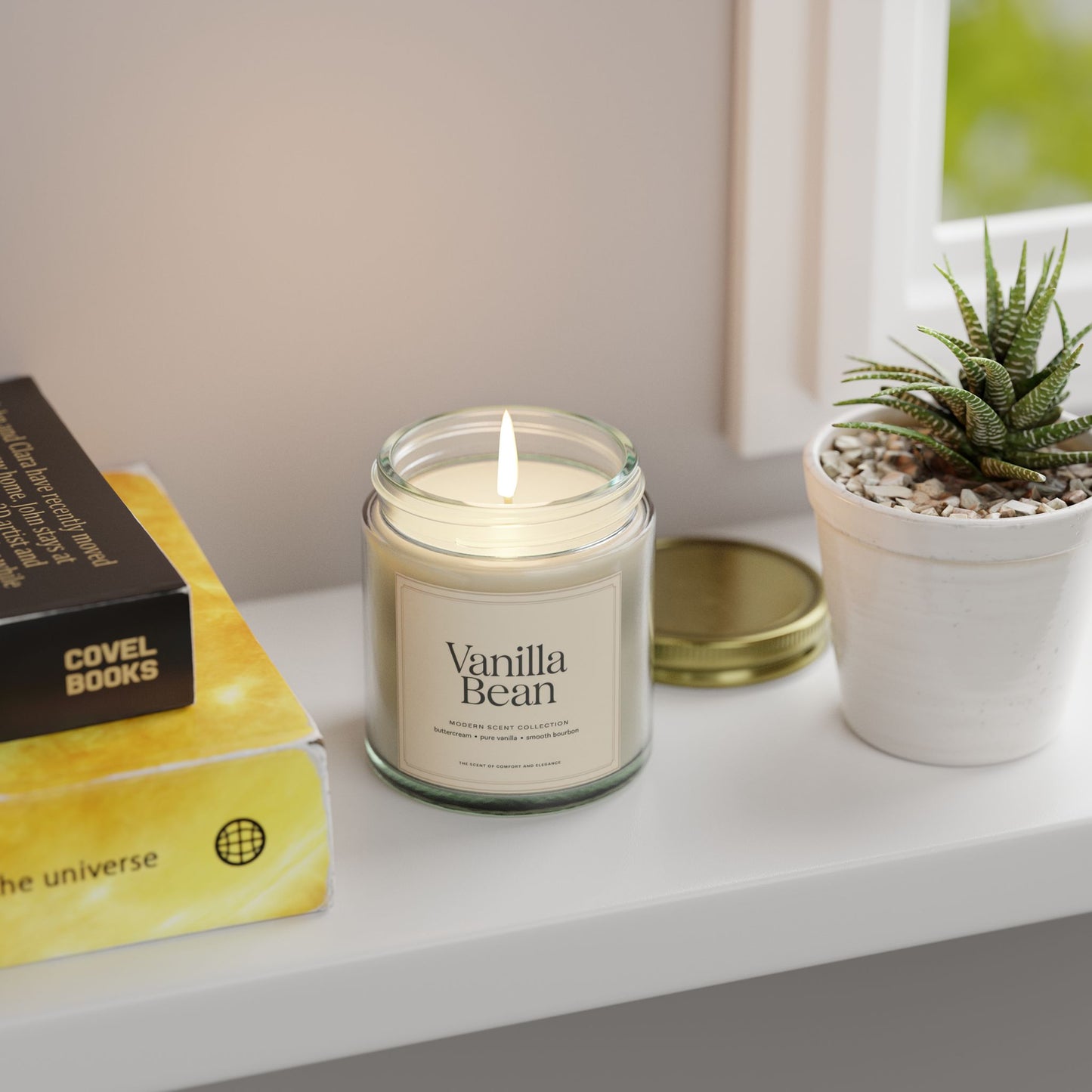 Vanilla Bean Scented Candle – Cozy Layers of Vanilla & Cake