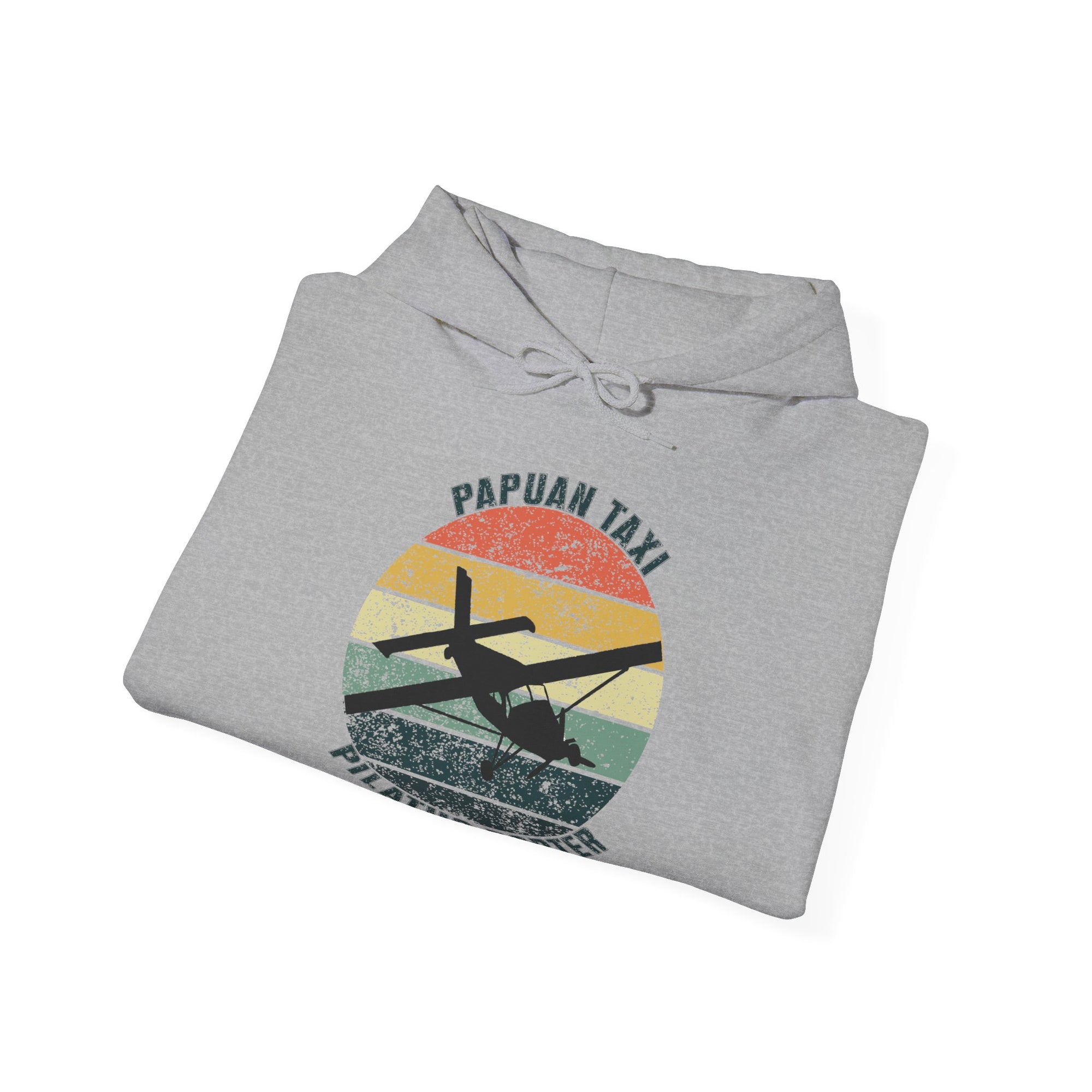 (AU & NZ) "Jungle Horizon" Papuan Taxi I Unisex Heavy Blend™ Hooded Sweatshirt I Retro Sun Design I Multiple Colors & Sizes Available