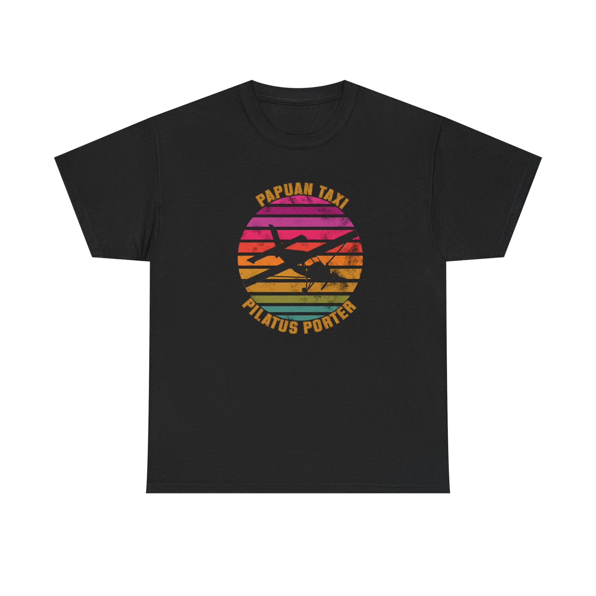 (CANADA) "Tropical Horizon" I Papuan Taxi Retro Sun T-Shirt I Available in Multiple Colors & Sizes I Unisex Tee