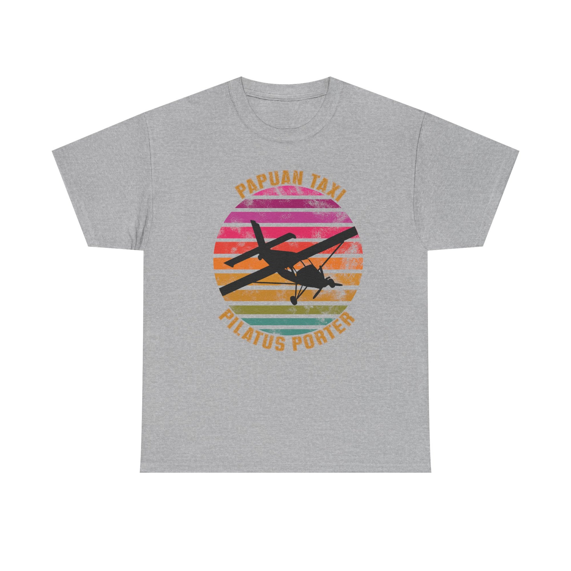 (UK) "Tropical Horizon" I Papuan Taxi Retro Sun T-Shirt I Available in Multiple Colors & Sizes I Unisex Tee