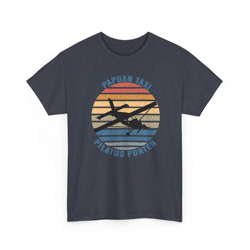 "Golden Sky" I Papuan Taxi Retro Sun T-Shirt I Available in Multiple Colors & Sizes I Unisex Tee