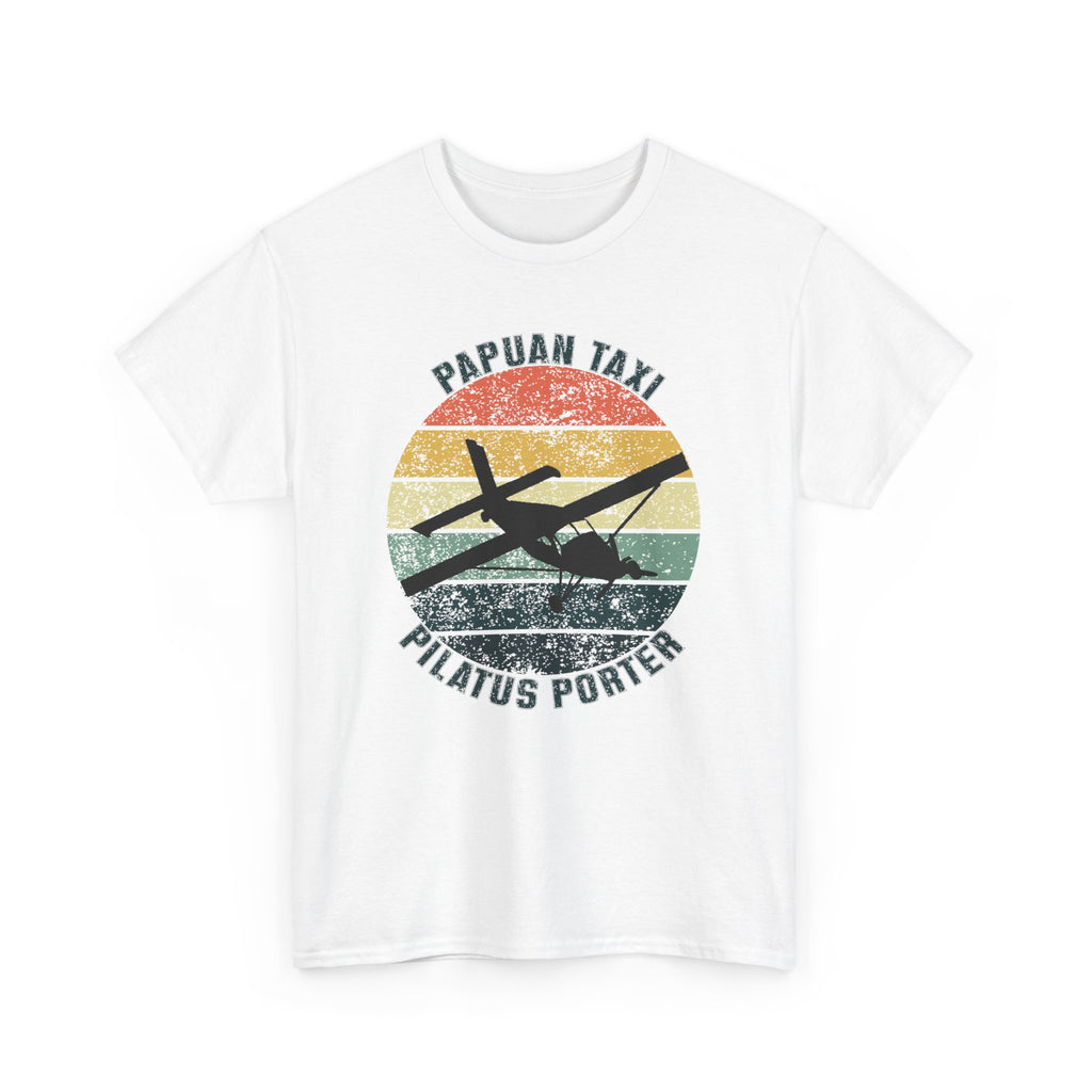 "Jungle Horizon" I Papuan Taxi Retro Sun T-Shirt I Available in Multiple Colors & Sizes I Unisex Tee