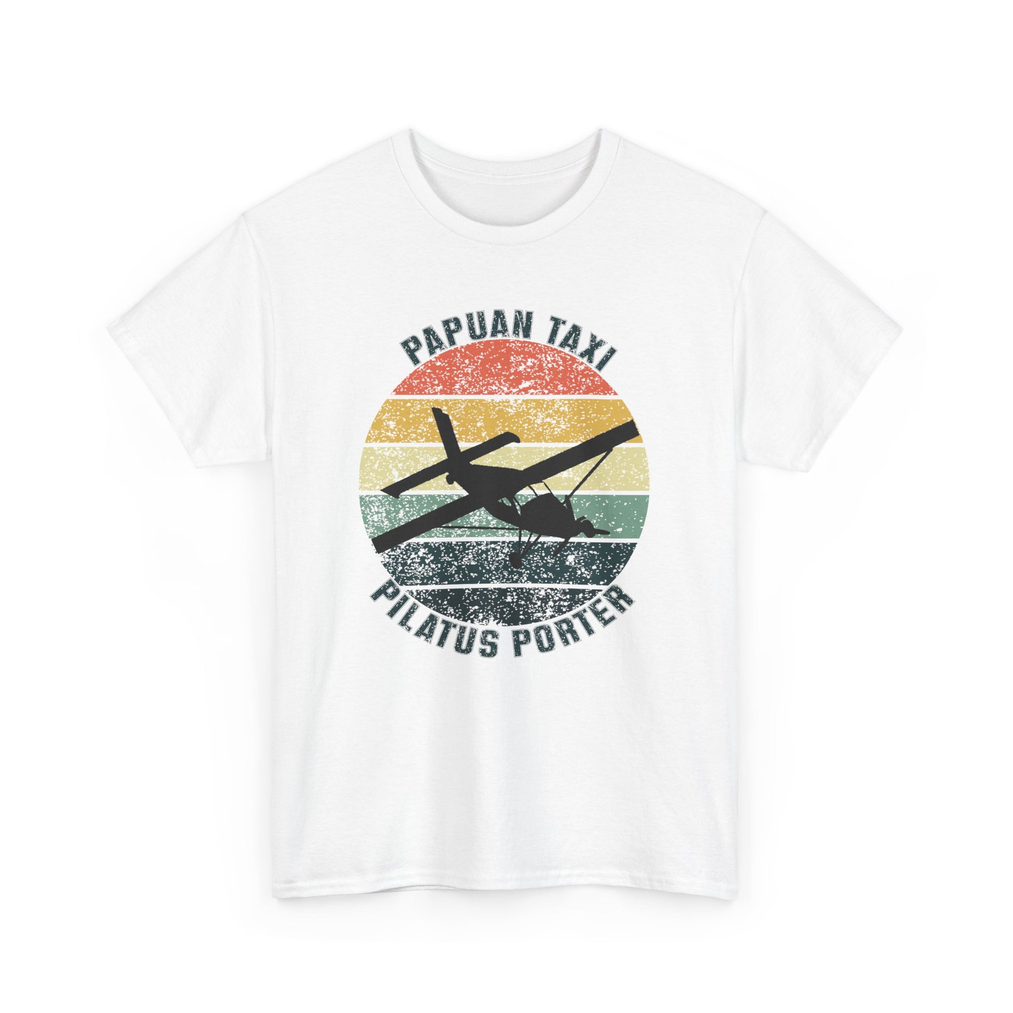 "Jungle Horizon" I Papuan Taxi Retro Sun T-Shirt I Available in Multiple Colors & Sizes I Unisex Tee