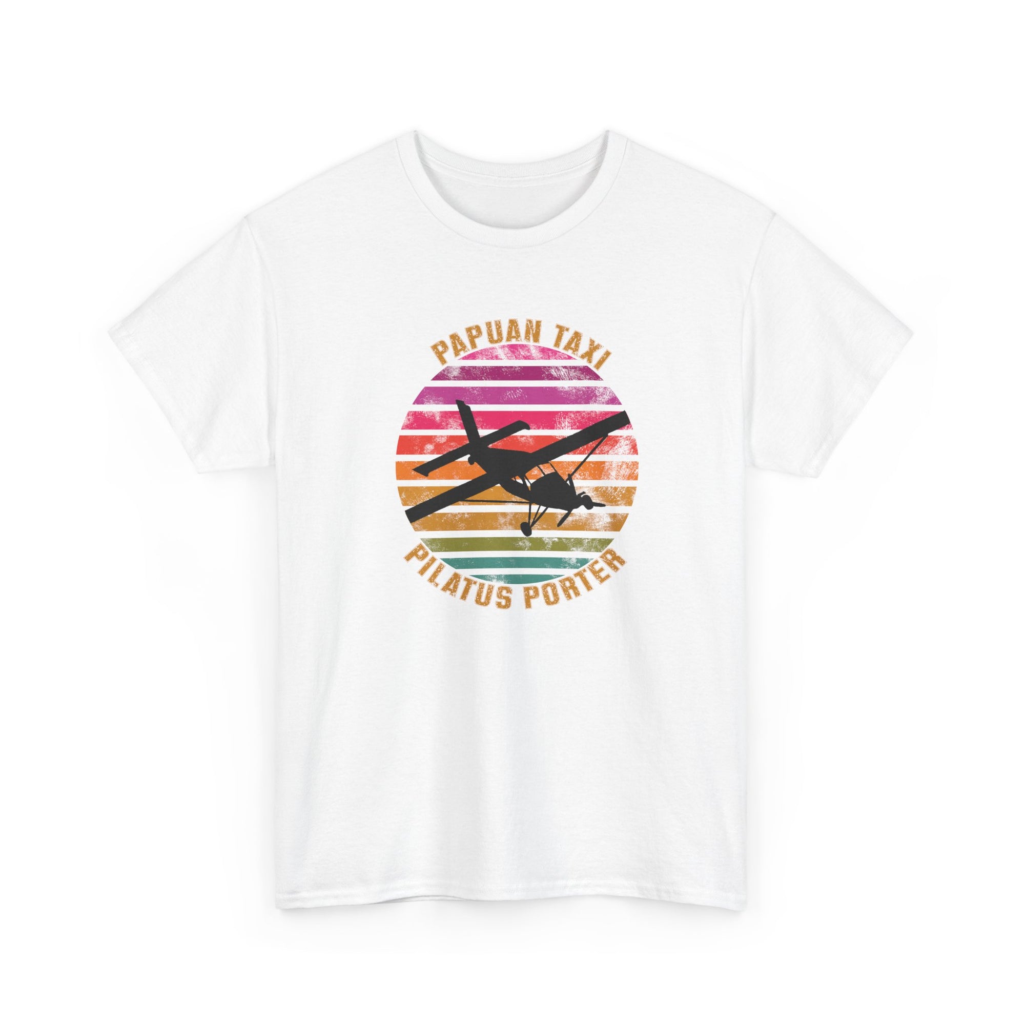 (CANADA) "Tropical Horizon" I Papuan Taxi Retro Sun T-Shirt I Available in Multiple Colors & Sizes I Unisex Tee