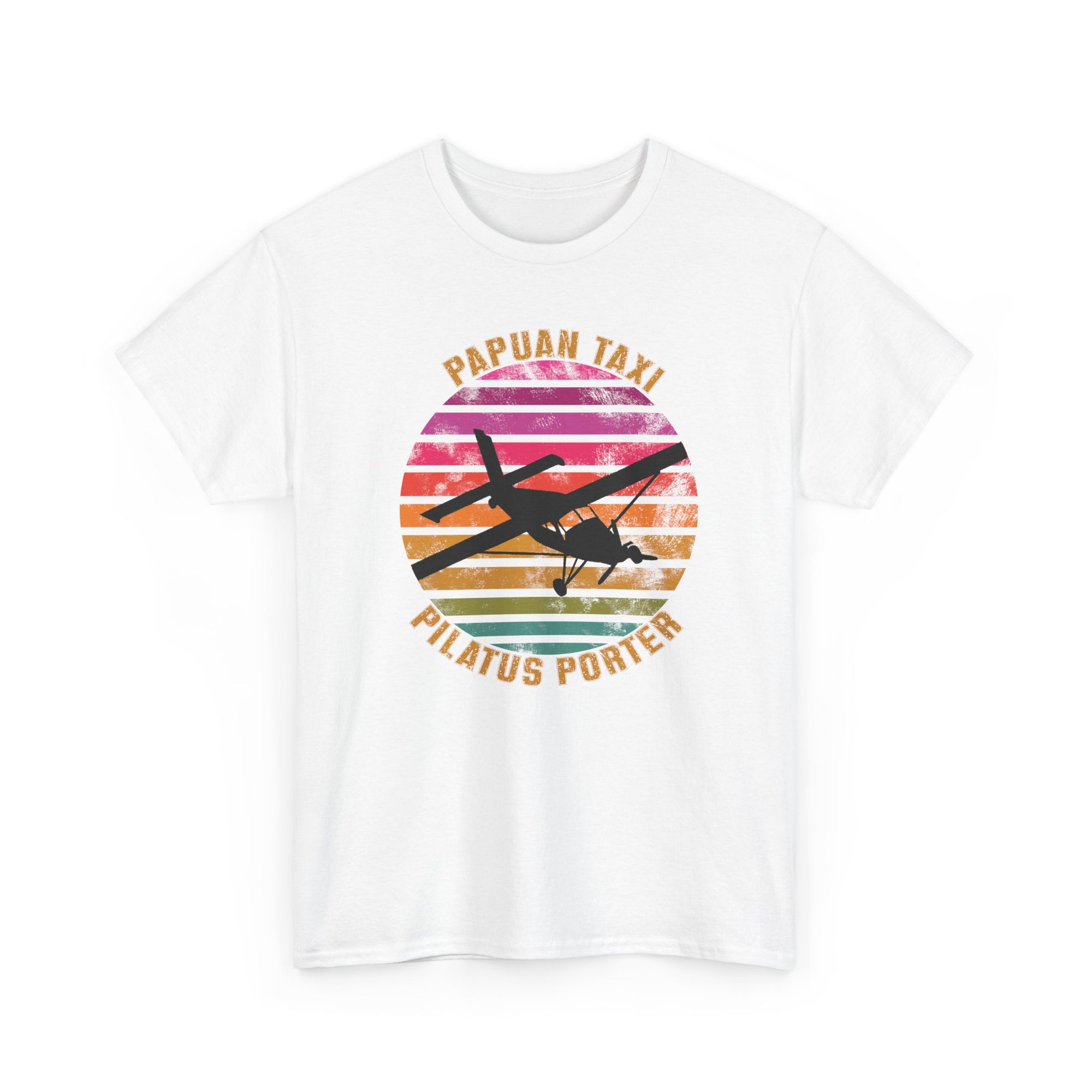 "Tropical Horizon" I Papuan Taxi Retro Sun T-Shirt I Available in Multiple Colors & Sizes I Unisex Tee