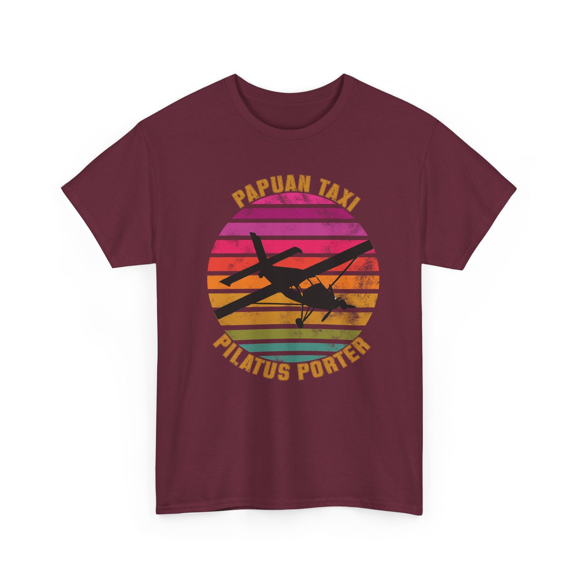 (UK) "Tropical Horizon" I Papuan Taxi Retro Sun T-Shirt I Available in Multiple Colors & Sizes I Unisex Tee