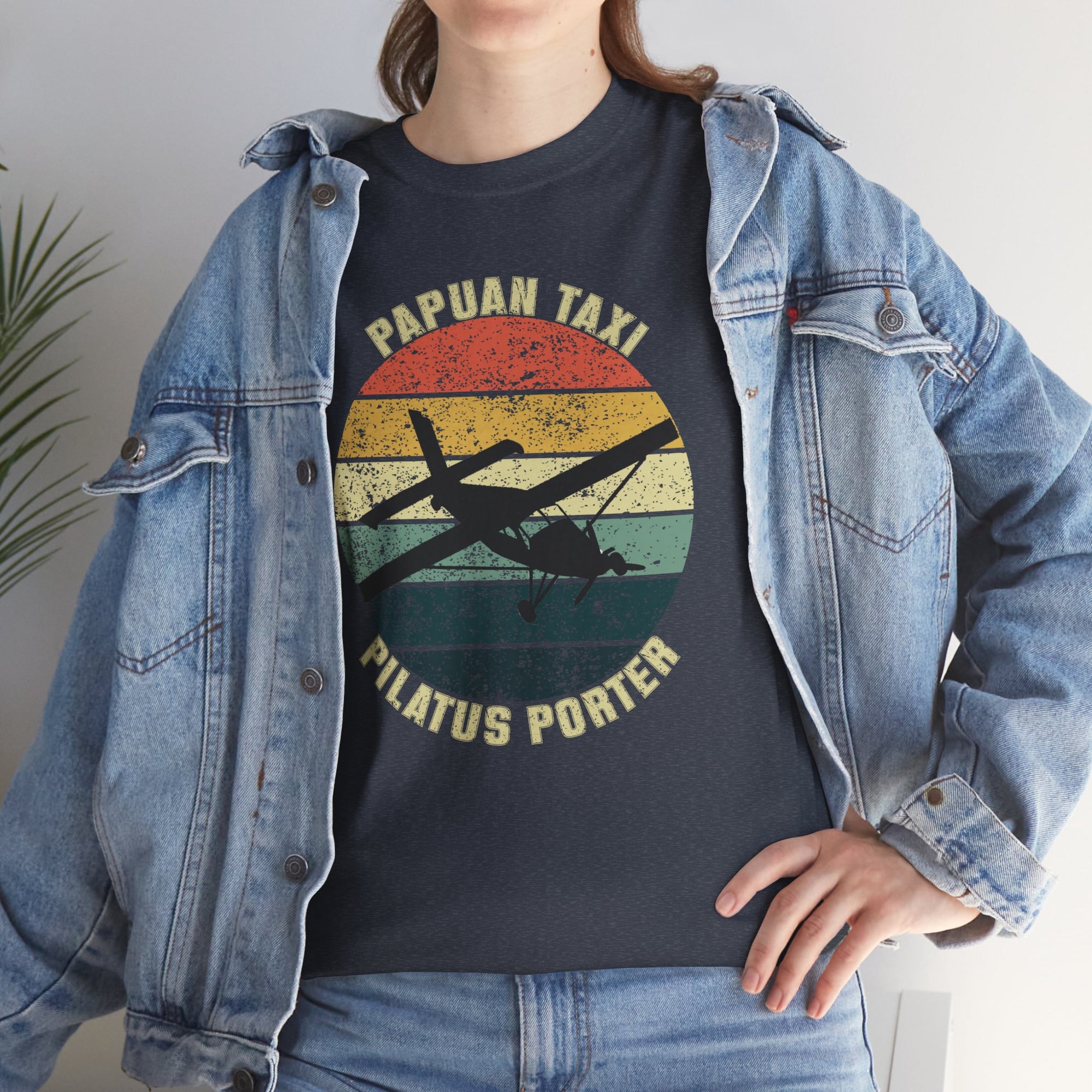 "Jungle Horizon" I Papuan Taxi Retro Sun T-Shirt I Available in Multiple Colors & Sizes I Unisex Tee
