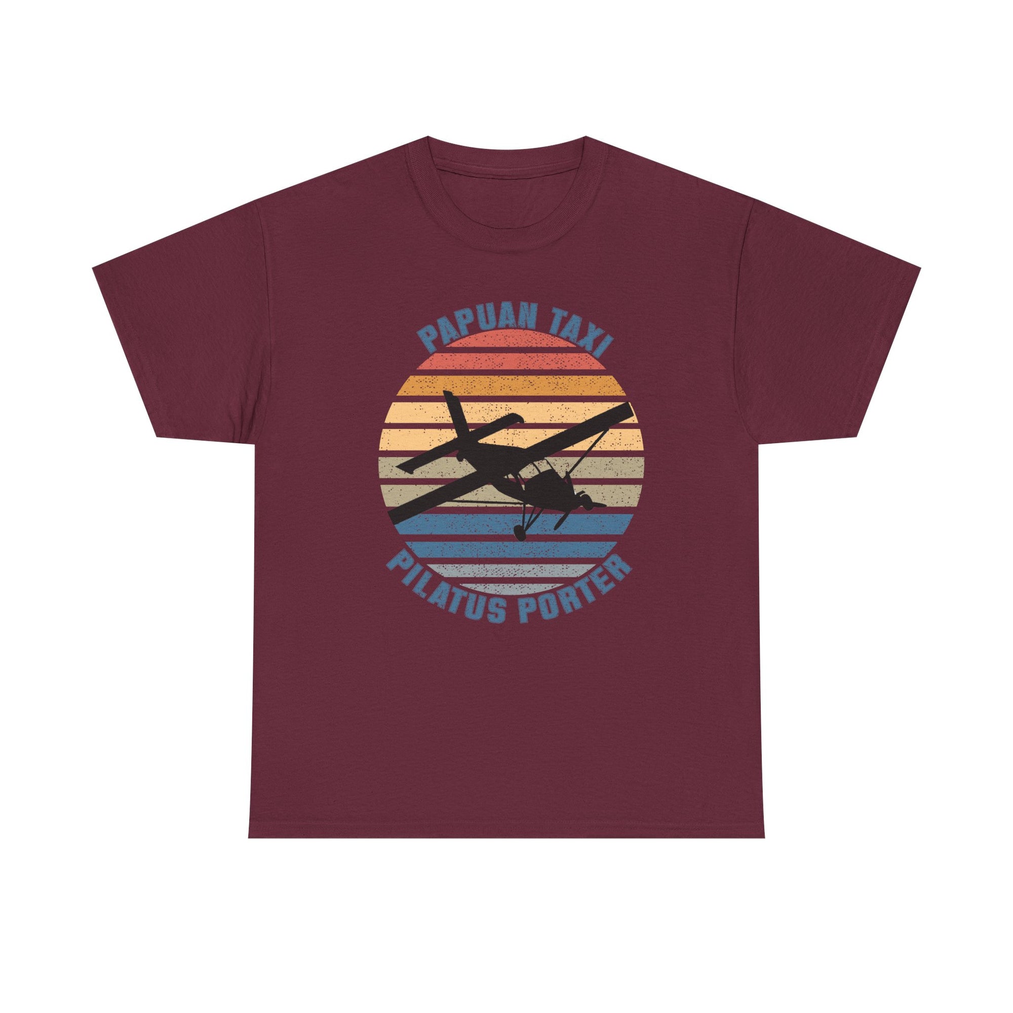 (UK) "Golden Sky" I Papuan Taxi Retro Sun T-Shirt I Available in Multiple Colors & Sizes I Unisex Tee
