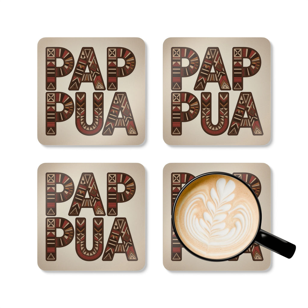 PAPUA Coaster Set – 4-Pack Drink Coasters | Durable MDF with Aircraft Graphic