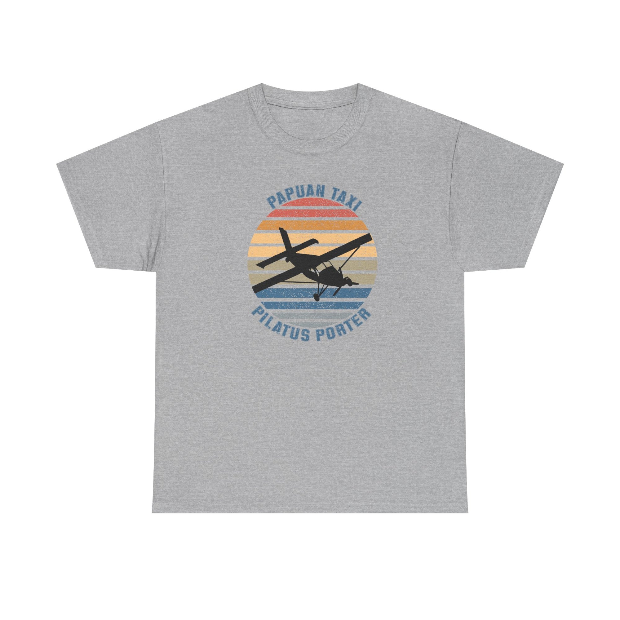 (CANADA) "Golden Sky" I Papuan Taxi Retro Sun T-Shirt I Available in Multiple Colors & Sizes I Unisex Tee