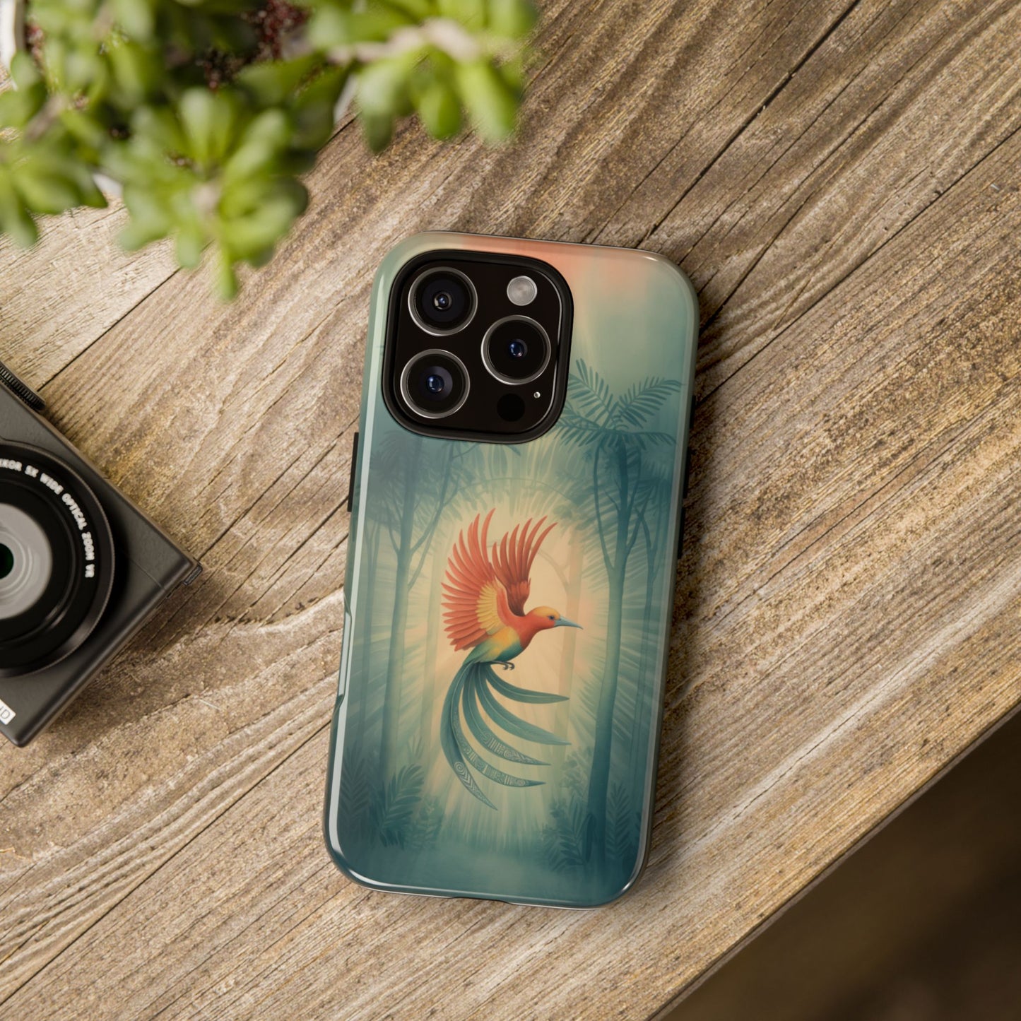 Bird Of Paradise Retro - Phone Case