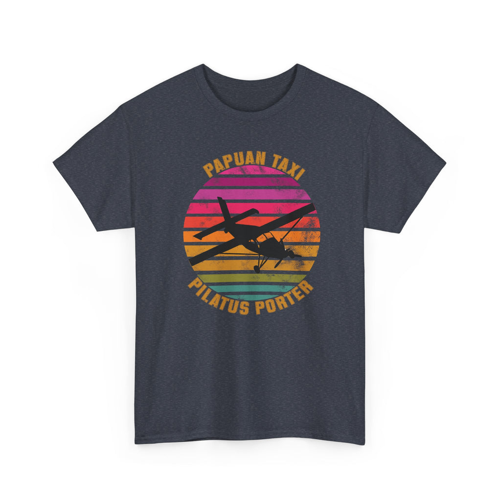 "Tropical Horizon" I Papuan Taxi Retro Sun T-Shirt I Available in Multiple Colors & Sizes I Unisex Tee