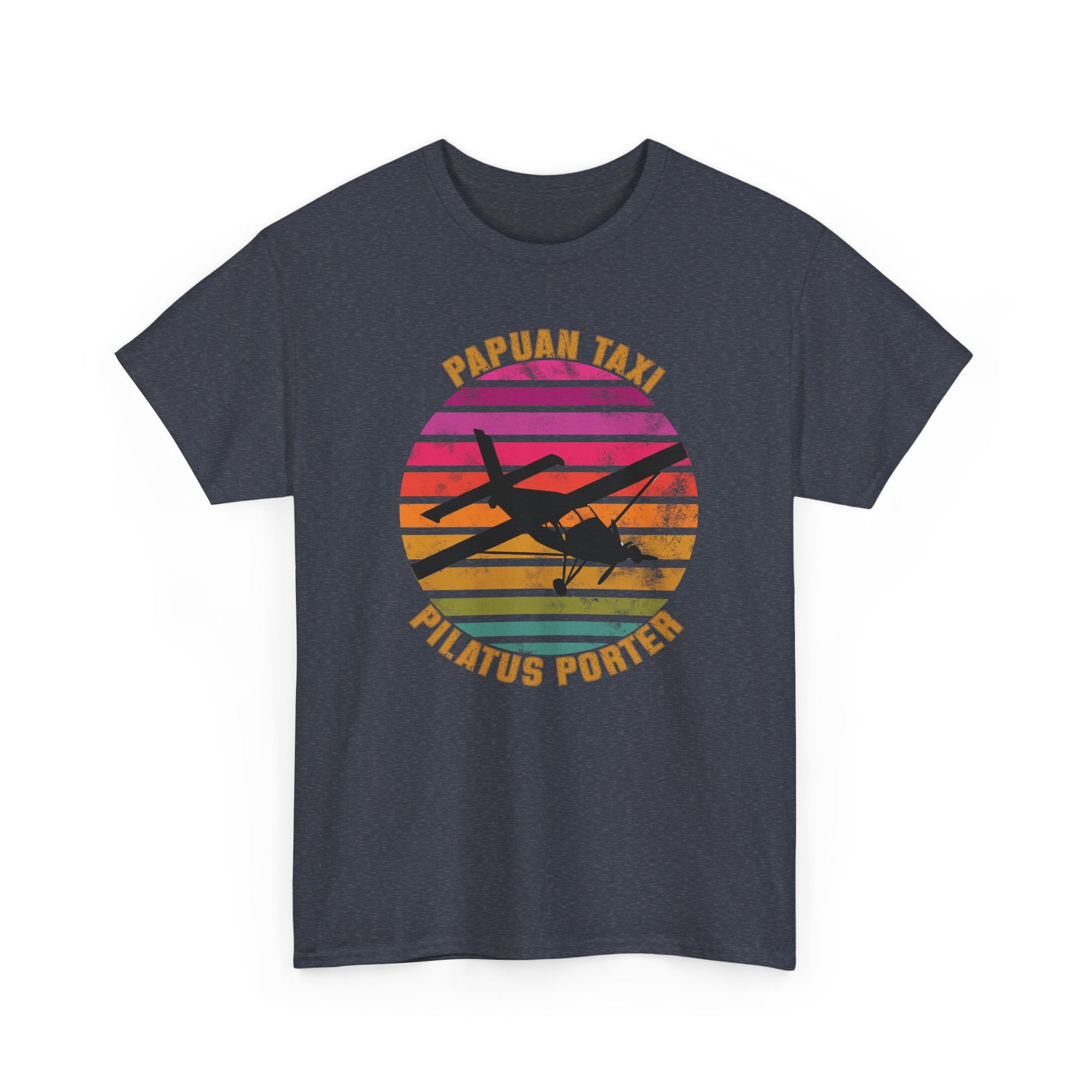 "Tropical Horizon" I Papuan Taxi Retro Sun T-Shirt I Available in Multiple Colors & Sizes I Unisex Tee
