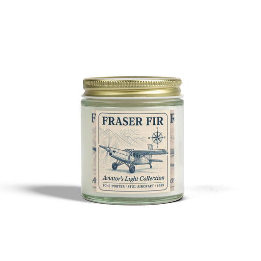 Fraser Fir Candle – Woodsy Warmth & Aviation-Inspired Calm