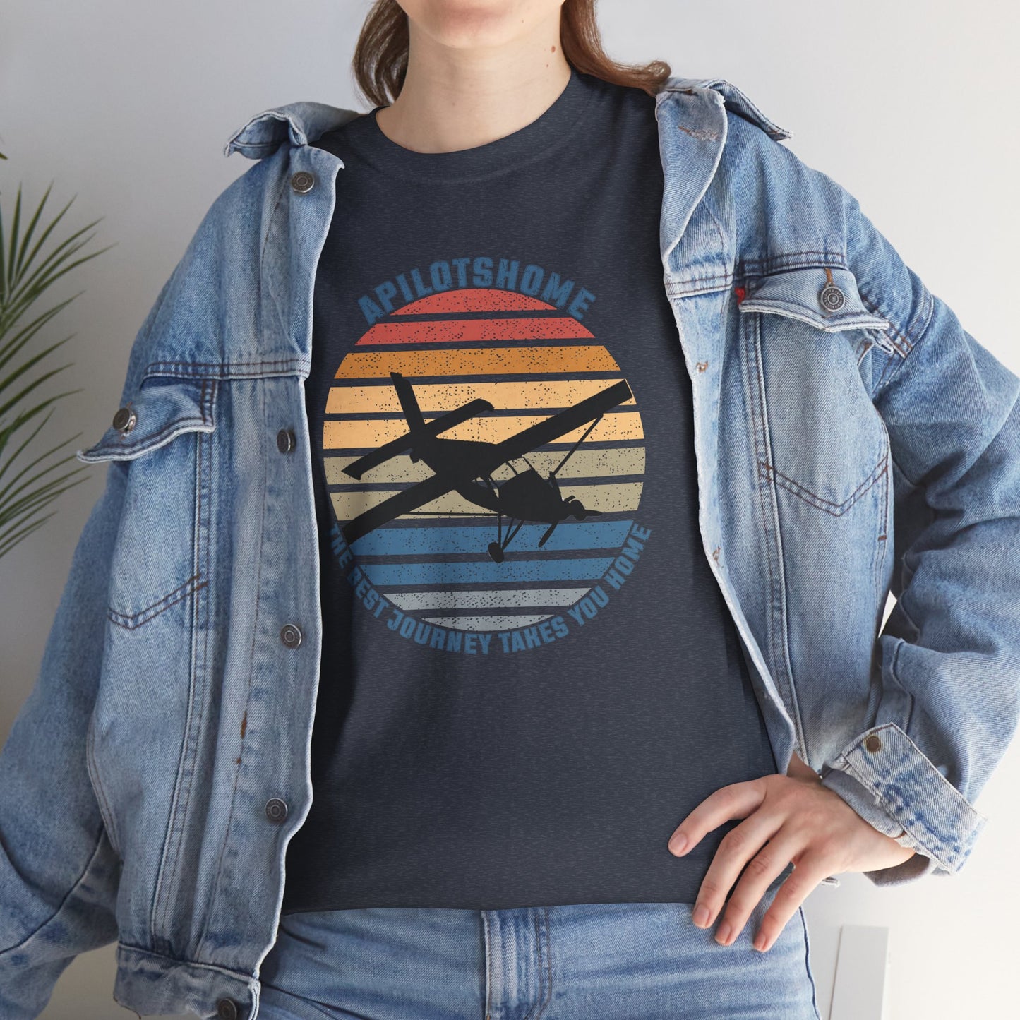 APilotsHome - The Best Journey Takes You Home I Available in Multiple Colors & Sizes I Unisex Pilot Tee