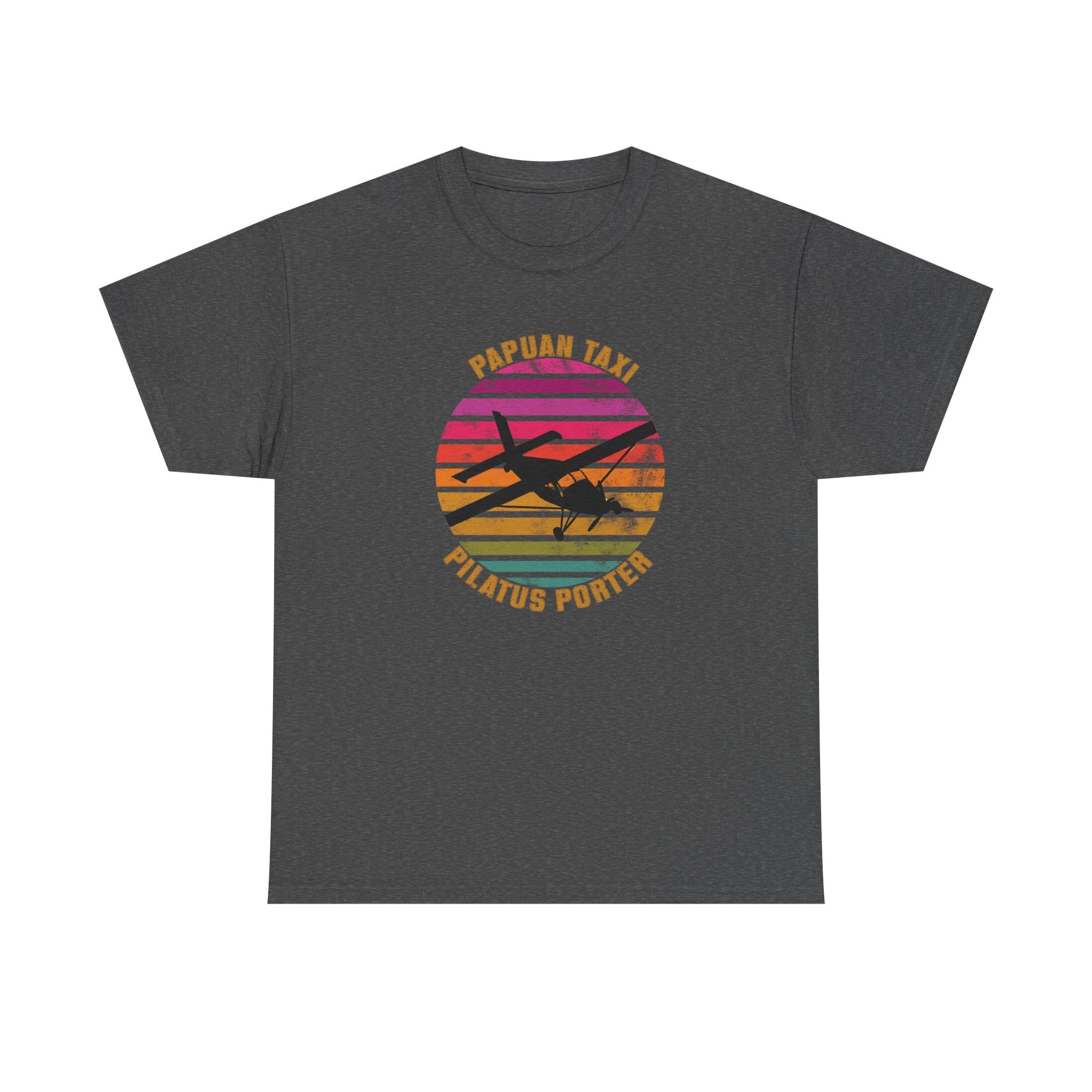 (CANADA) "Tropical Horizon" I Papuan Taxi Retro Sun T-Shirt I Available in Multiple Colors & Sizes I Unisex Tee