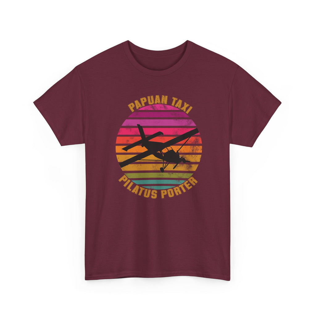 "Tropical Horizon" I Papuan Taxi Retro Sun T-Shirt I Available in Multiple Colors & Sizes I Unisex Tee
