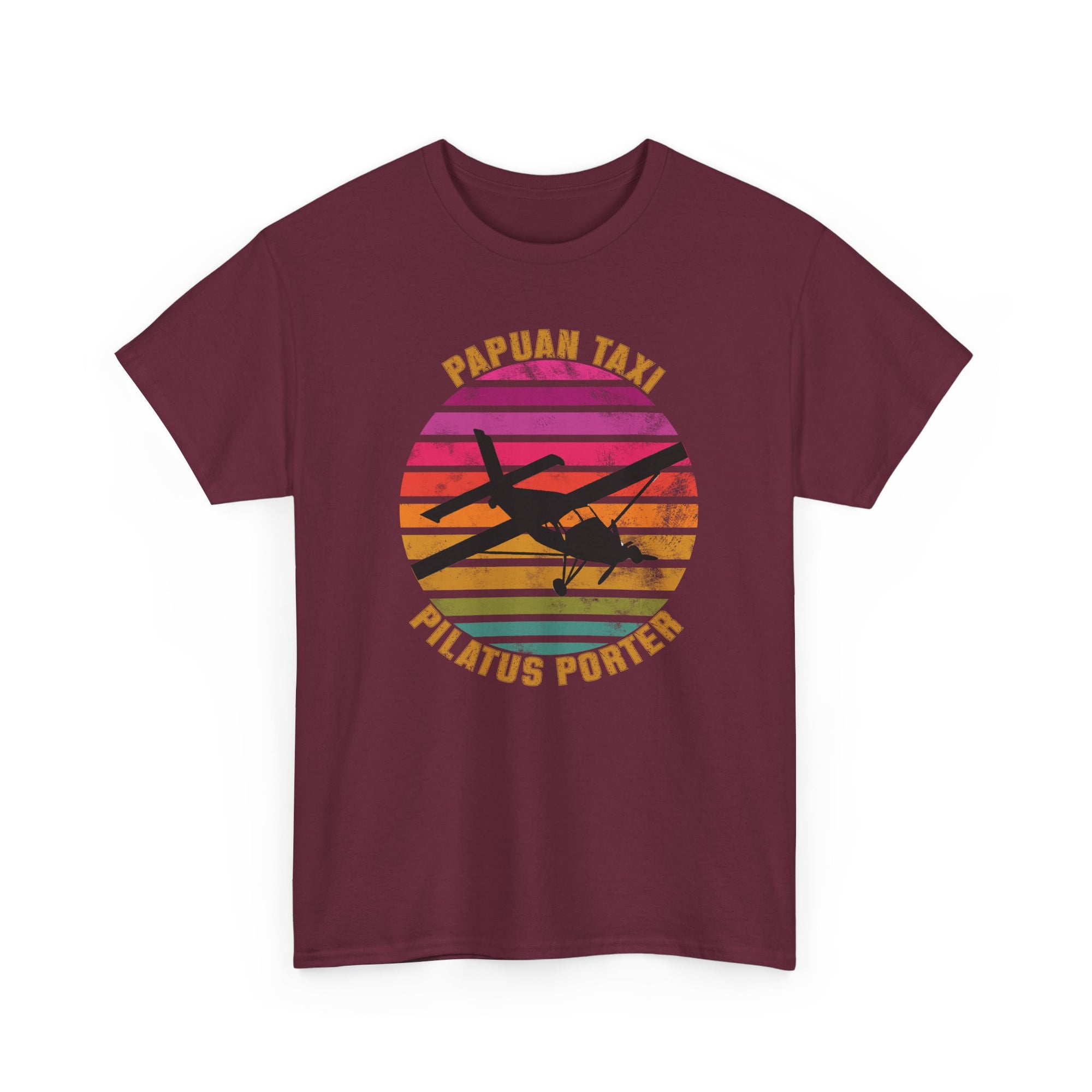 "Tropical Horizon" I Papuan Taxi Retro Sun T-Shirt I Available in Multiple Colors & Sizes I Unisex Tee