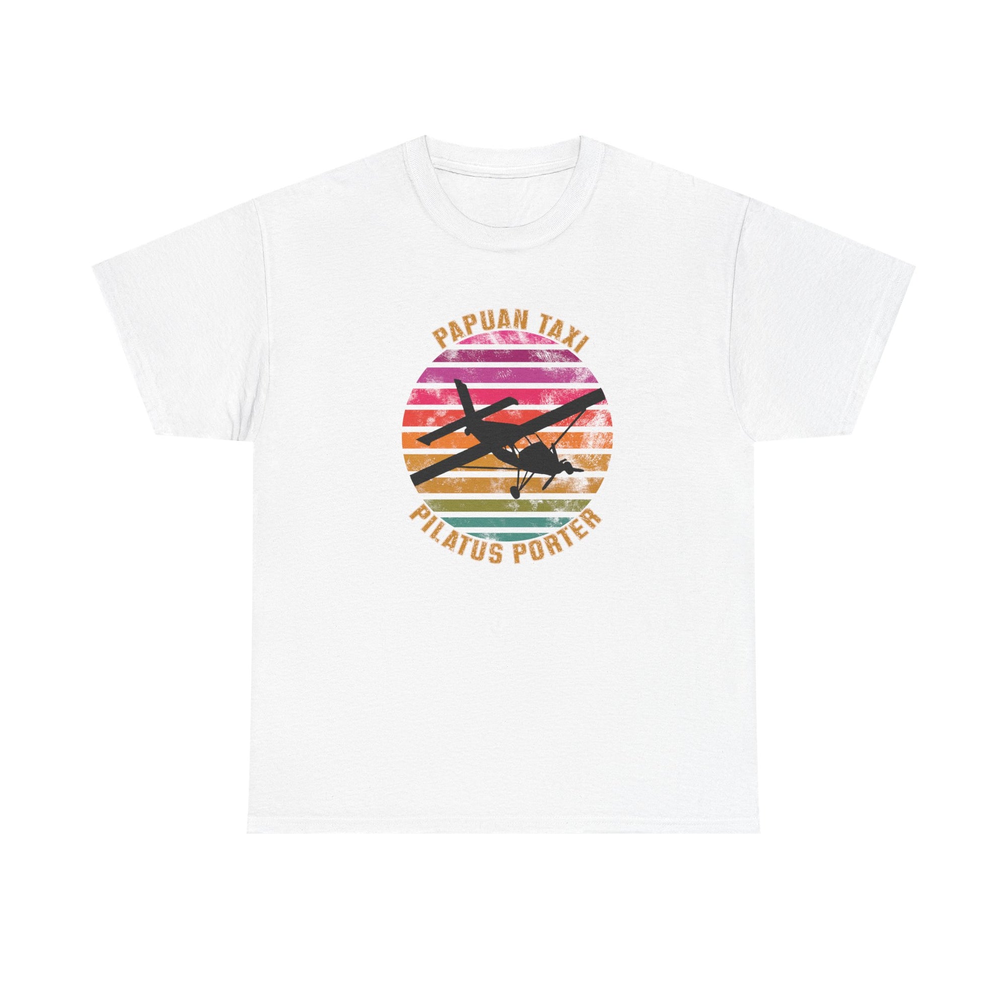 (CANADA) "Tropical Horizon" I Papuan Taxi Retro Sun T-Shirt I Available in Multiple Colors & Sizes I Unisex Tee